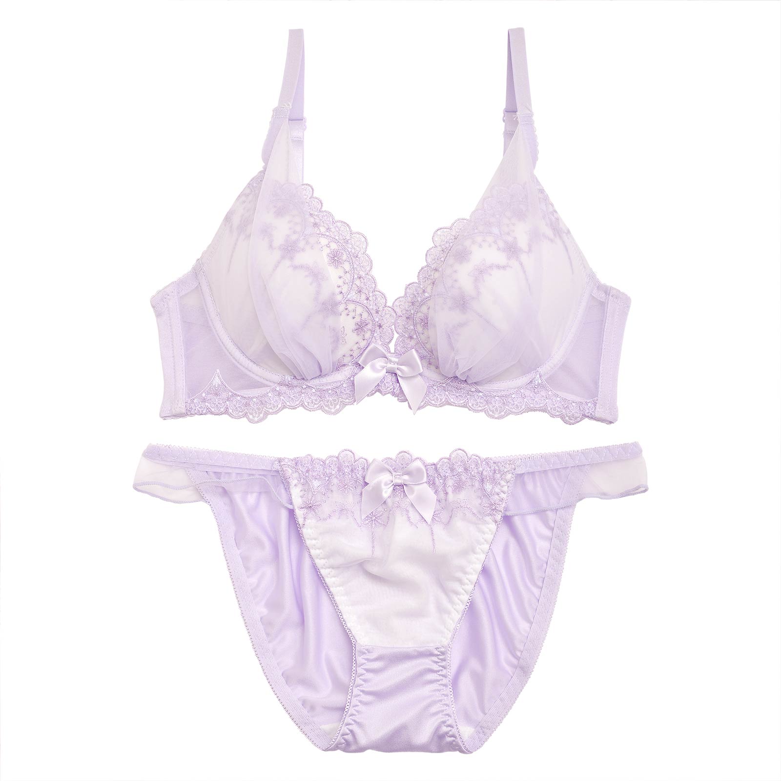 12/11再販!【三上悠亜着用】ロイヤリティチュールフラワーブラジャー&フルバックショーツ