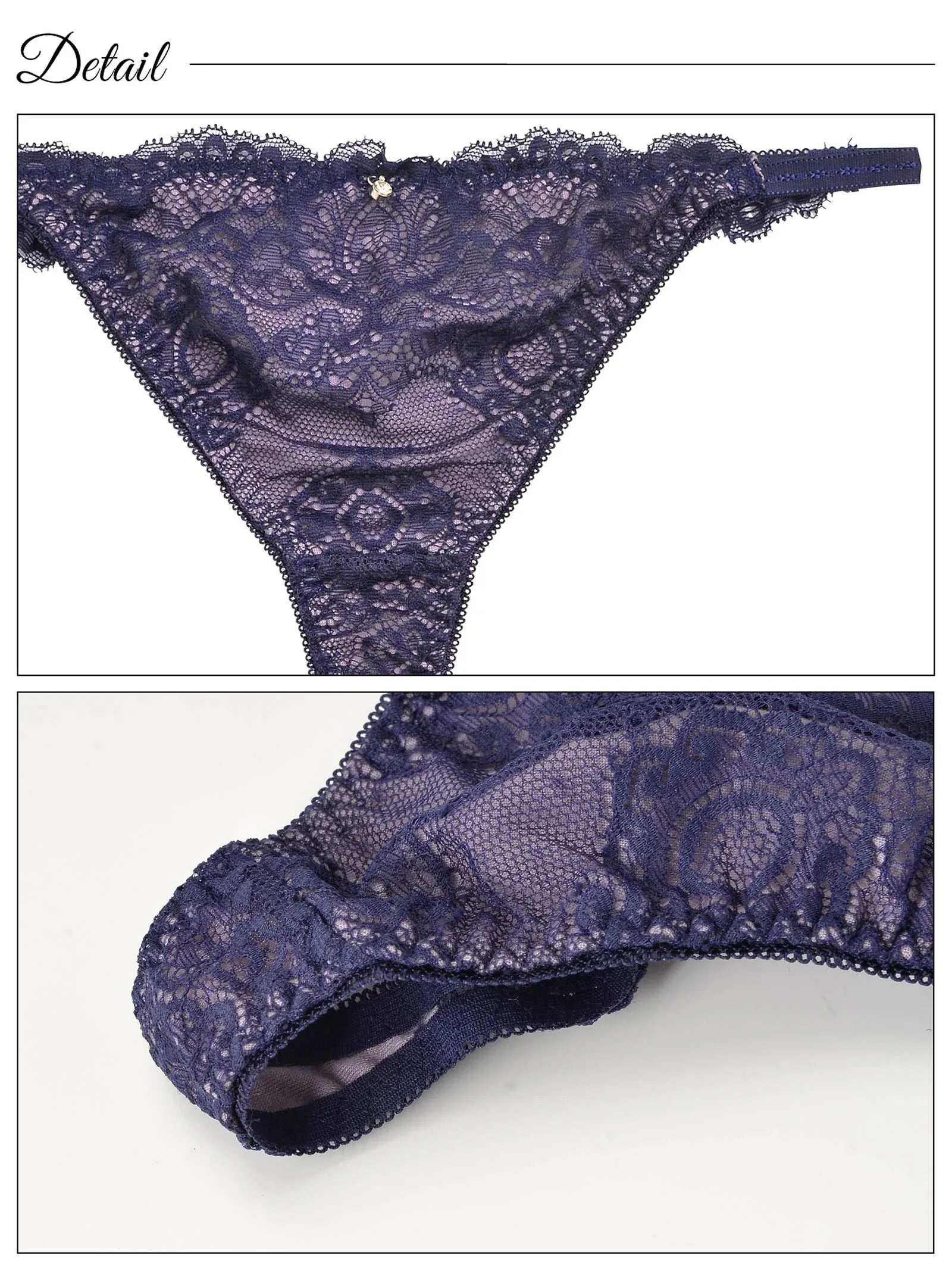 【三上悠亜着用】レーシィアンティークサイドローズ刺繍ブラジャー&バック透けTバックショーツ - 【公式】247Lingerie