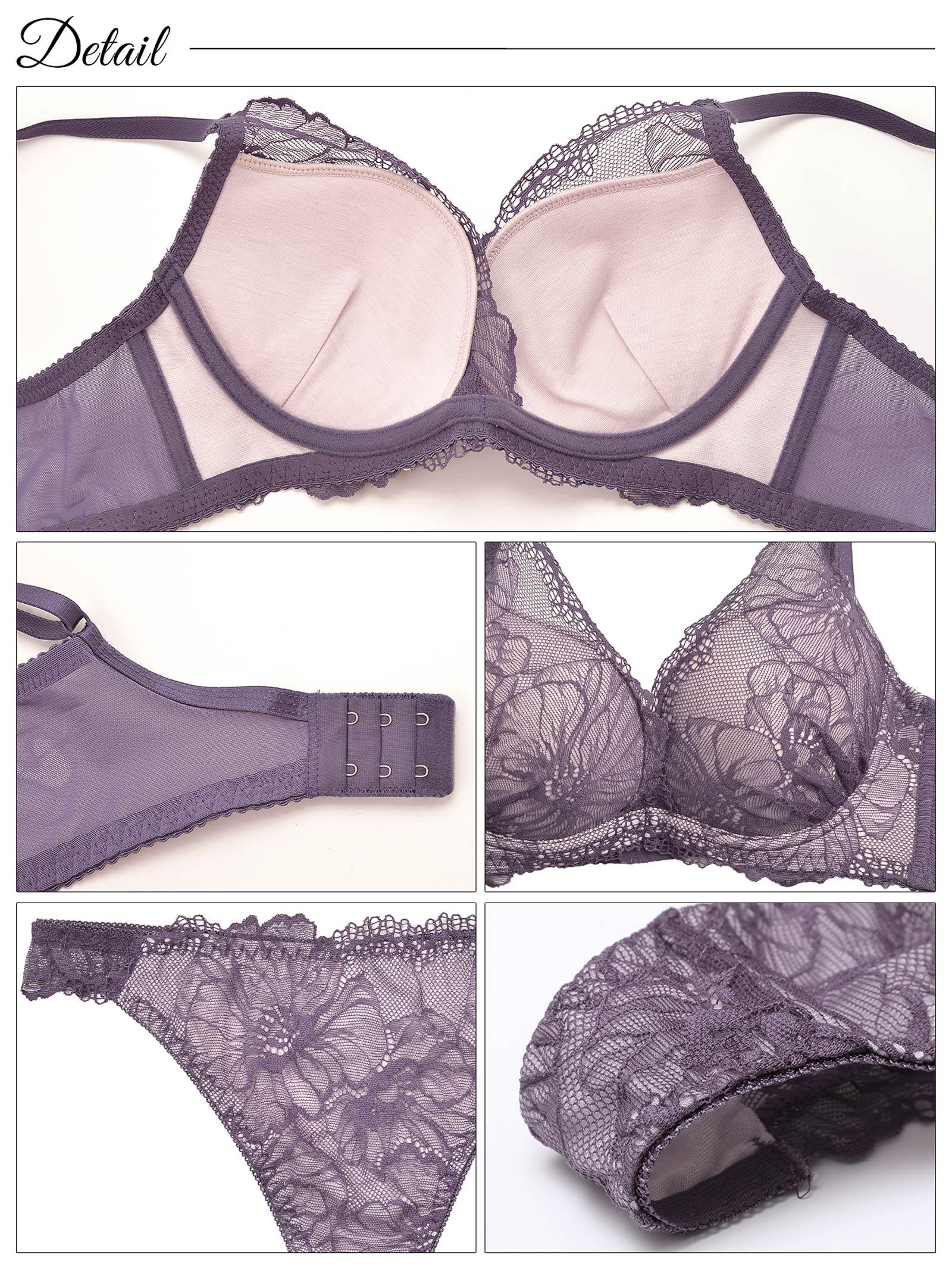 1/22再販!【三上悠亜着用】ラグジュアリーフラワーレース育乳脇高ブラジャー&バック透けTバックショーツ - 【公式】247Lingerie