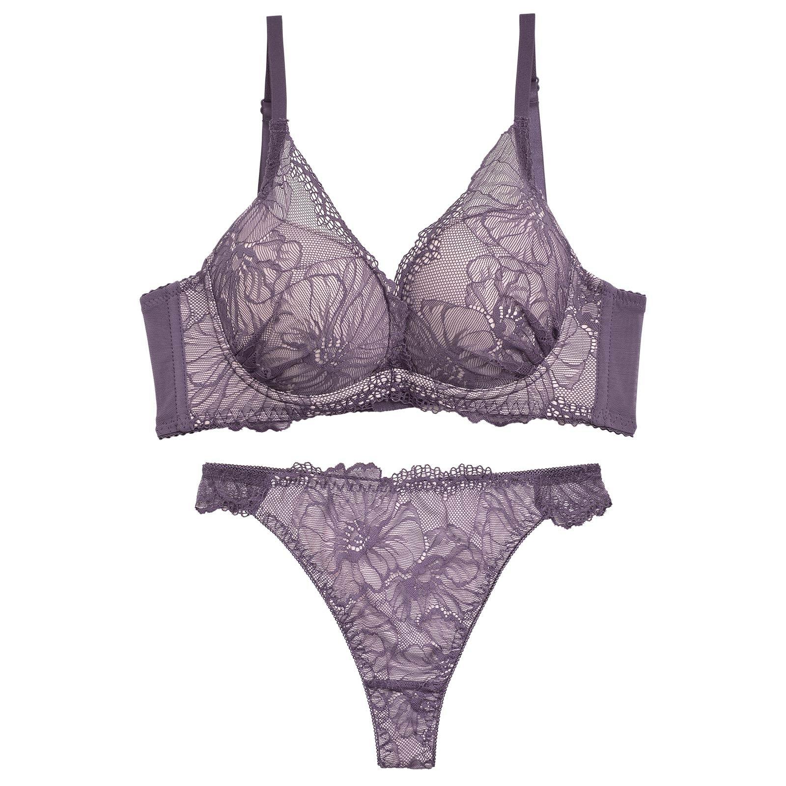1/22再販!【三上悠亜着用】ラグジュアリーフラワーレース育乳脇高ブラジャー&バック透けTバックショーツ - 【公式】247Lingerie
