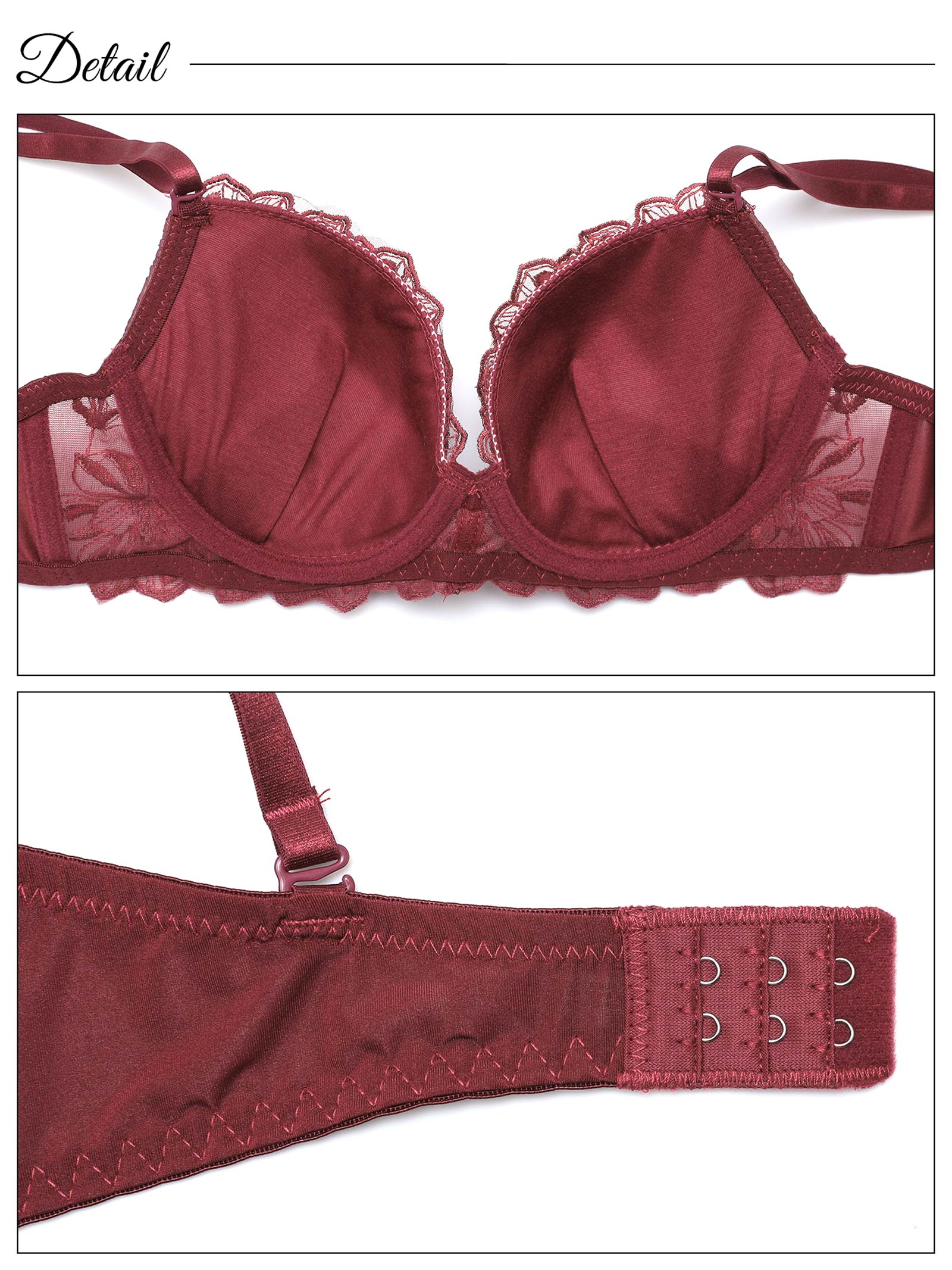 11/29新作!サテンチュールエンブロイダリーブラジャー&フルバックショーツ