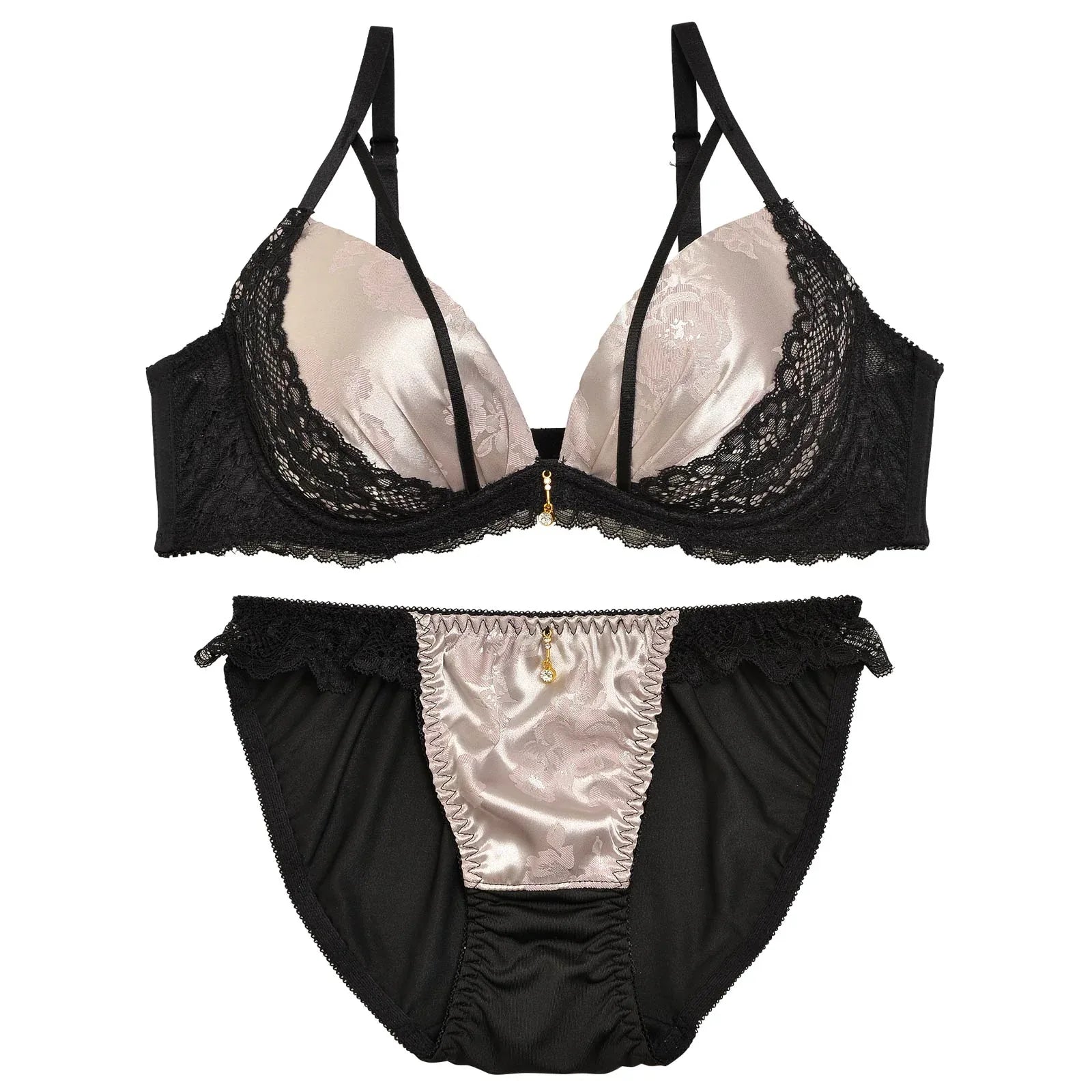 1/15再販!【三上悠亜着用】グロスフラワーストリングサイドレースブラジャー&フルバックショーツ - 【公式】247Lingerie