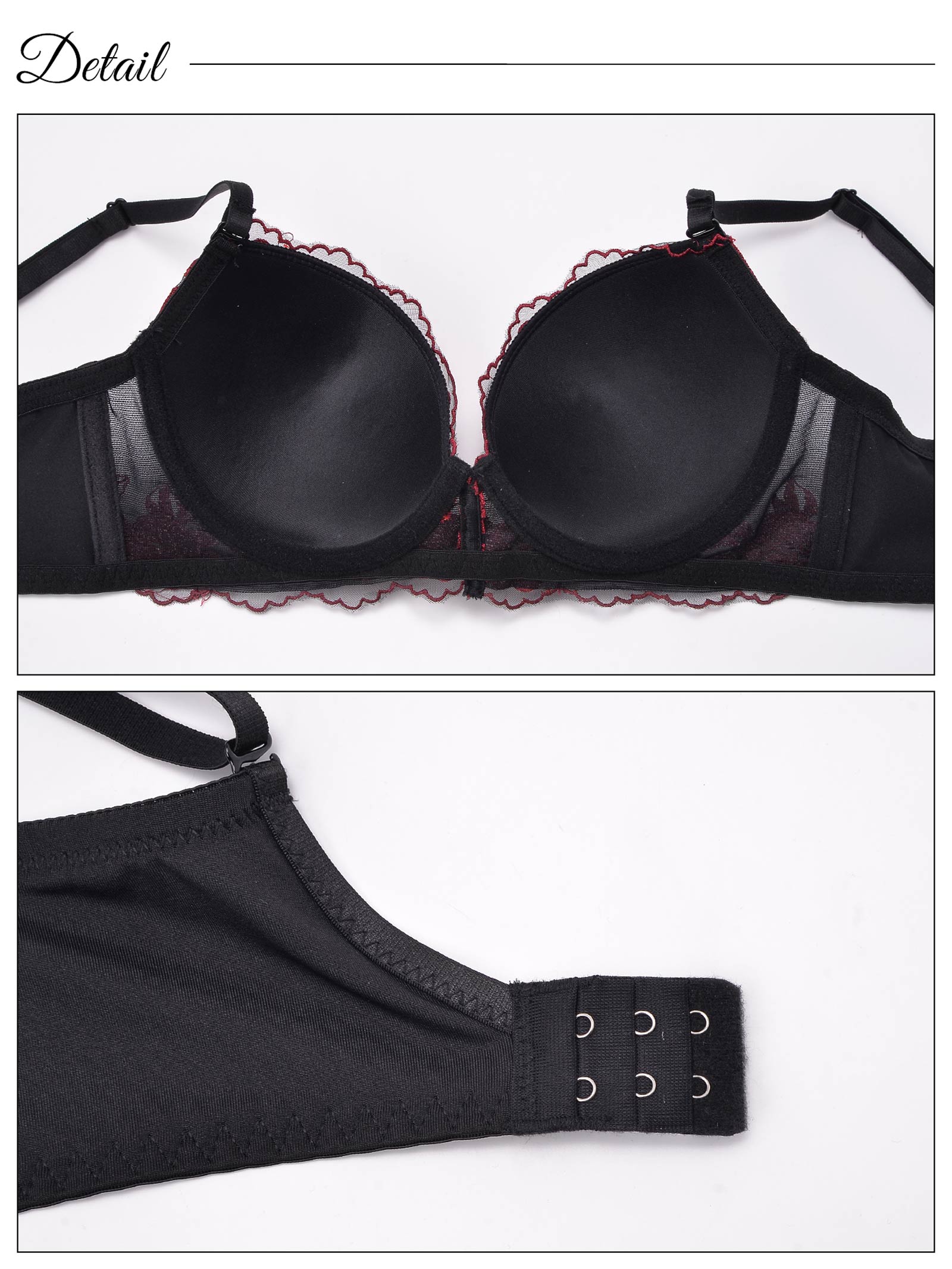 2/10新作!【3点セット】ディープローズエンブロイダリー育乳脇高ブラジャー&フルバック&Tバックショーツ