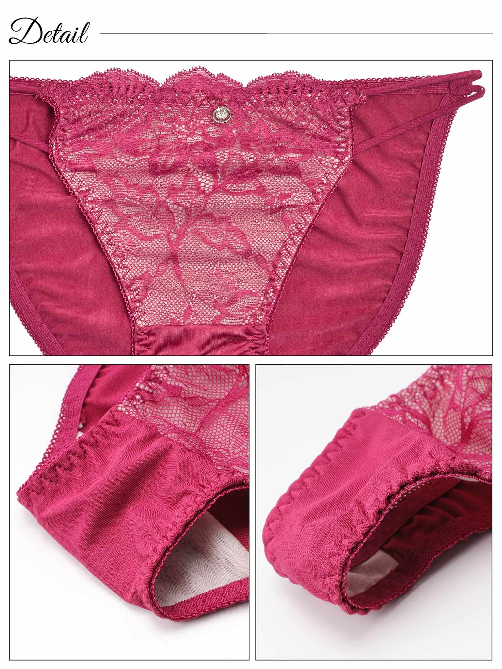 2/1新作!【3点セット】アリュールヌーディーレース育乳脇高ブラジャー&フルバック&Tバックショーツ