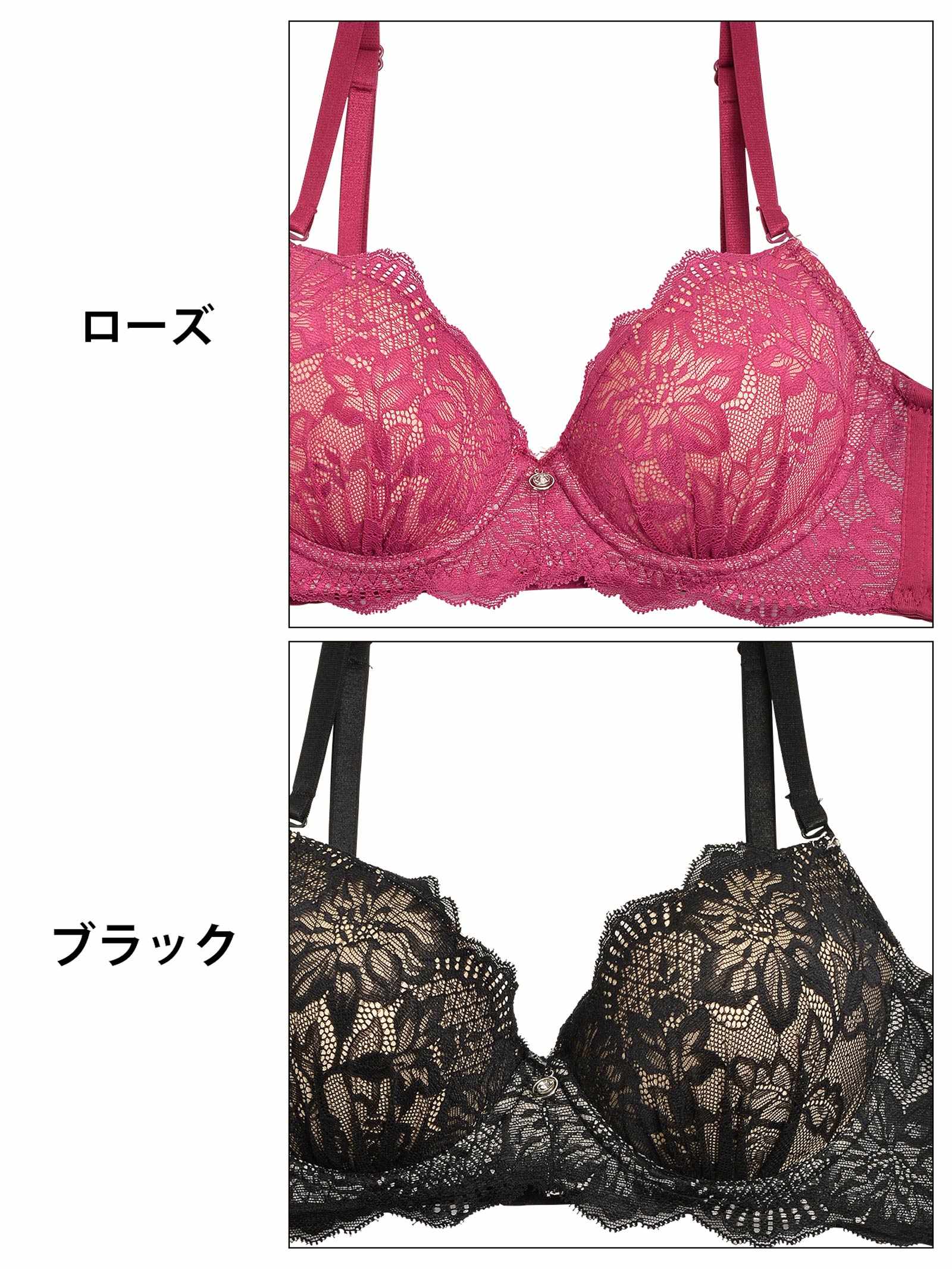 2/1新作!【3点セット】アリュールヌーディーレース育乳脇高ブラジャー&フルバック&Tバックショーツ