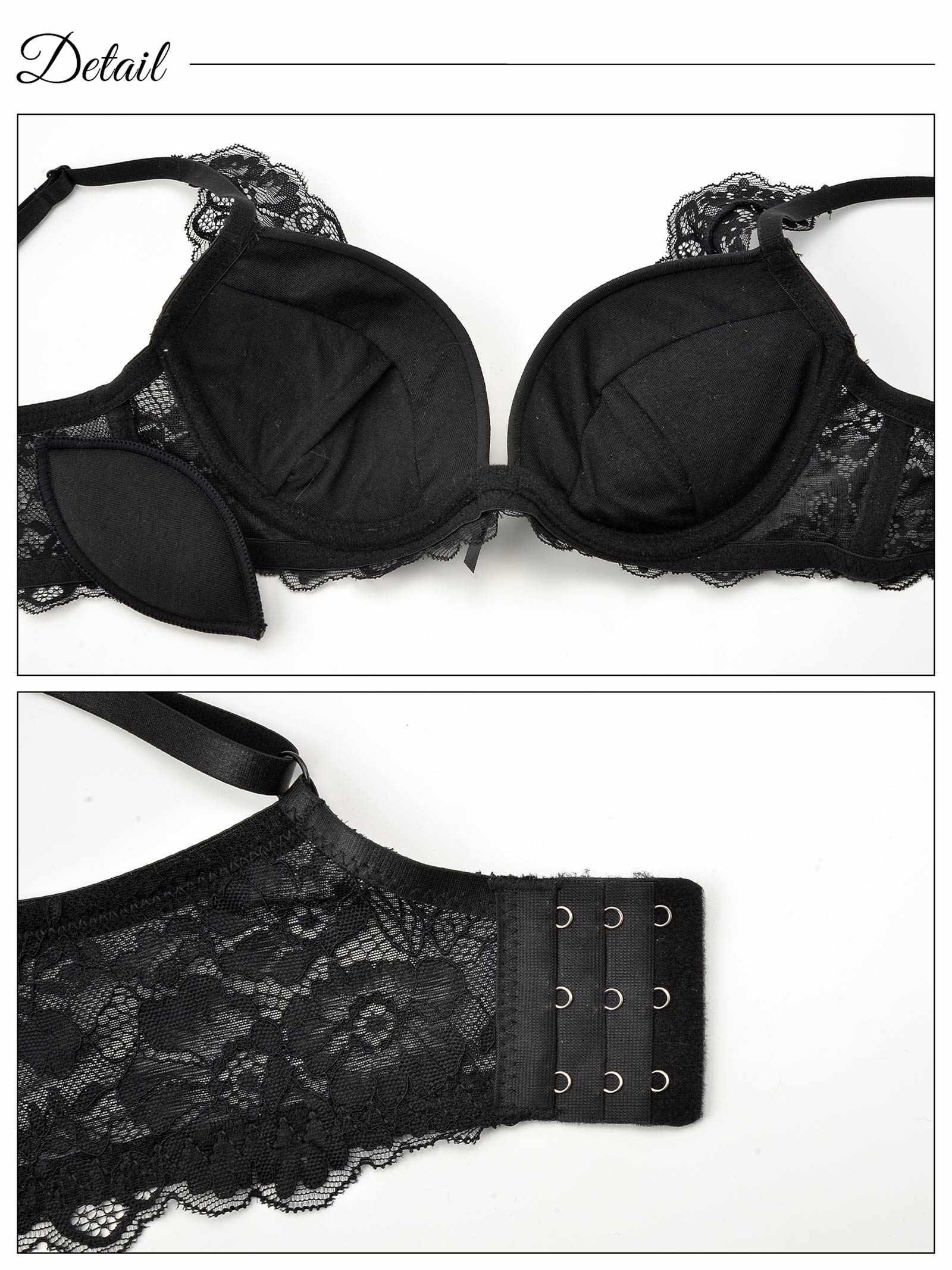 1/17再販!大判フラワー総レース育乳脇高ブラジャー&バック透けフルバックショーツ - 【公式】247Lingerie