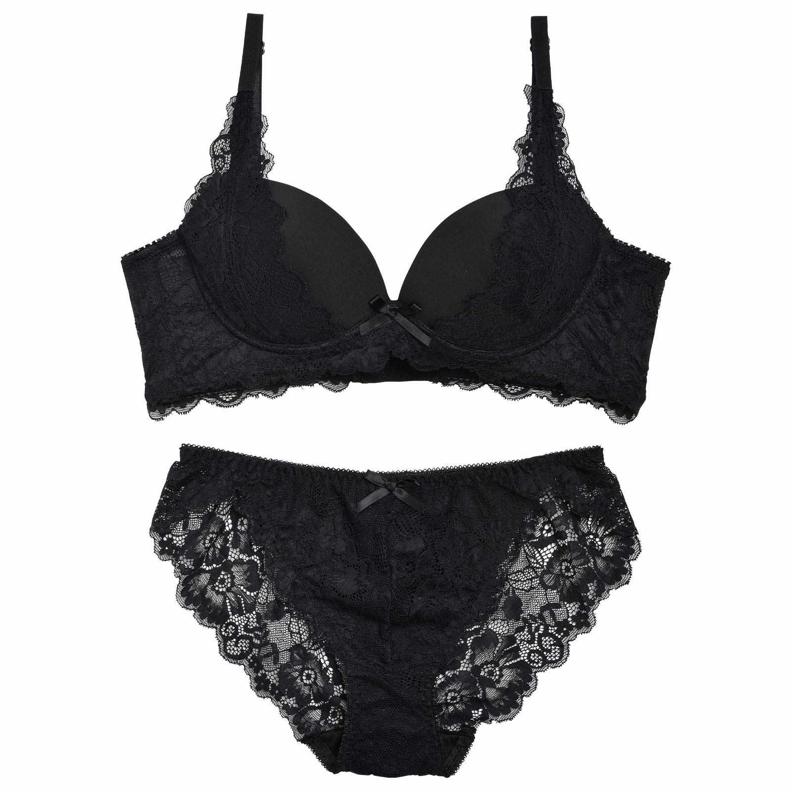 1/17再販!大判フラワー総レース育乳脇高ブラジャー&バック透けフルバックショーツ - 【公式】247Lingerie