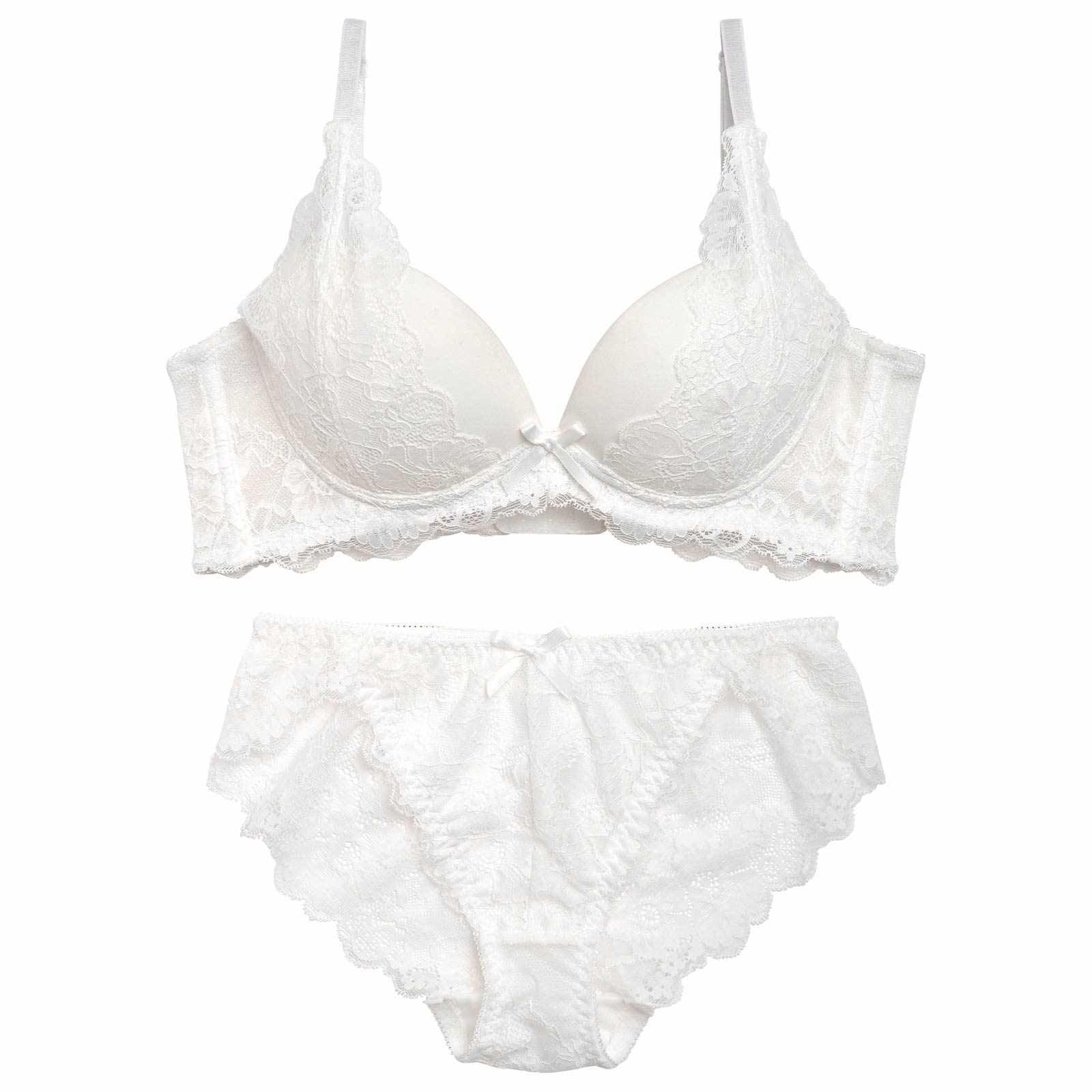 1/17再販!大判フラワー総レース育乳脇高ブラジャー&バック透けフルバックショーツ - 【公式】247Lingerie