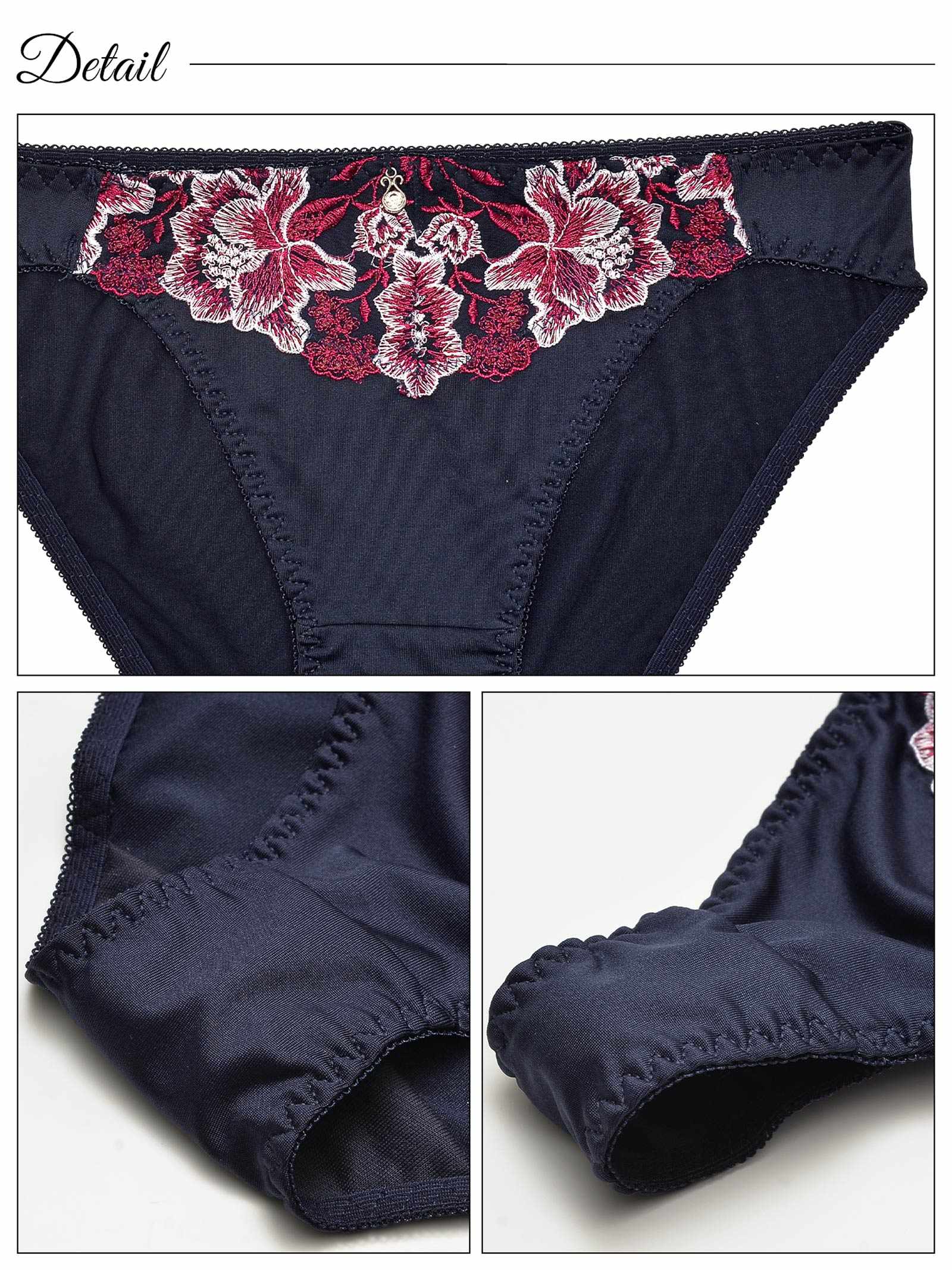 10/6新作!【3点セット】クラッシーブルーミングローズ育乳脇高ブラジャー&フルバック&Tバックショーツ