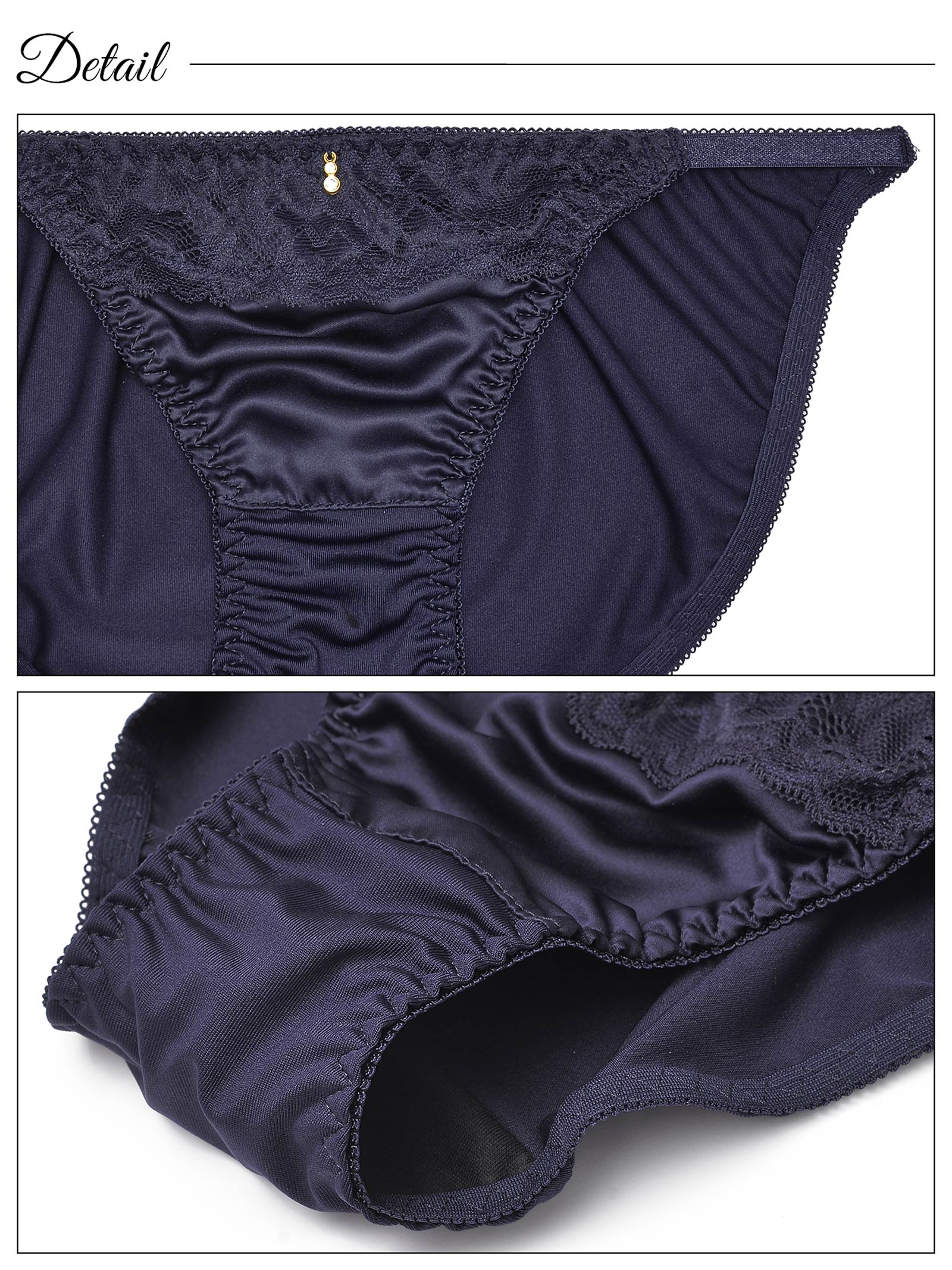 2/21新作!マットサテンレーシィコードブラジャー&フルバックショーツ