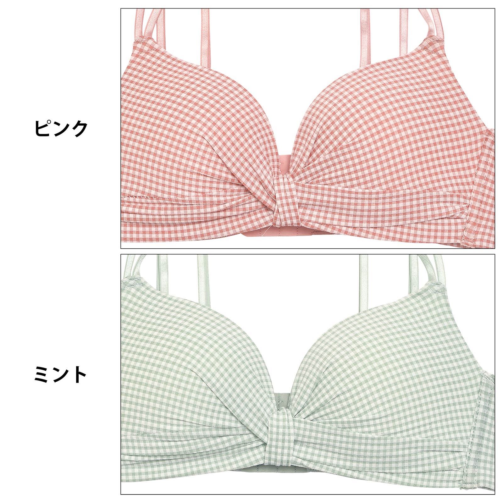 10/25新作!【ノンワイヤー】ガーリーパステルカラーブラジャー&フルバックショーツ