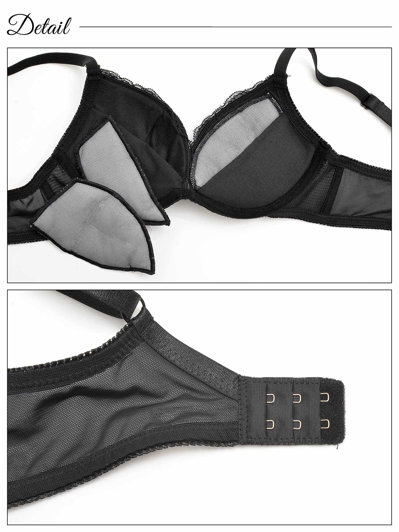 11/20新作!レーシーグラマラスブラジャー&バック透けフルバックショーツ