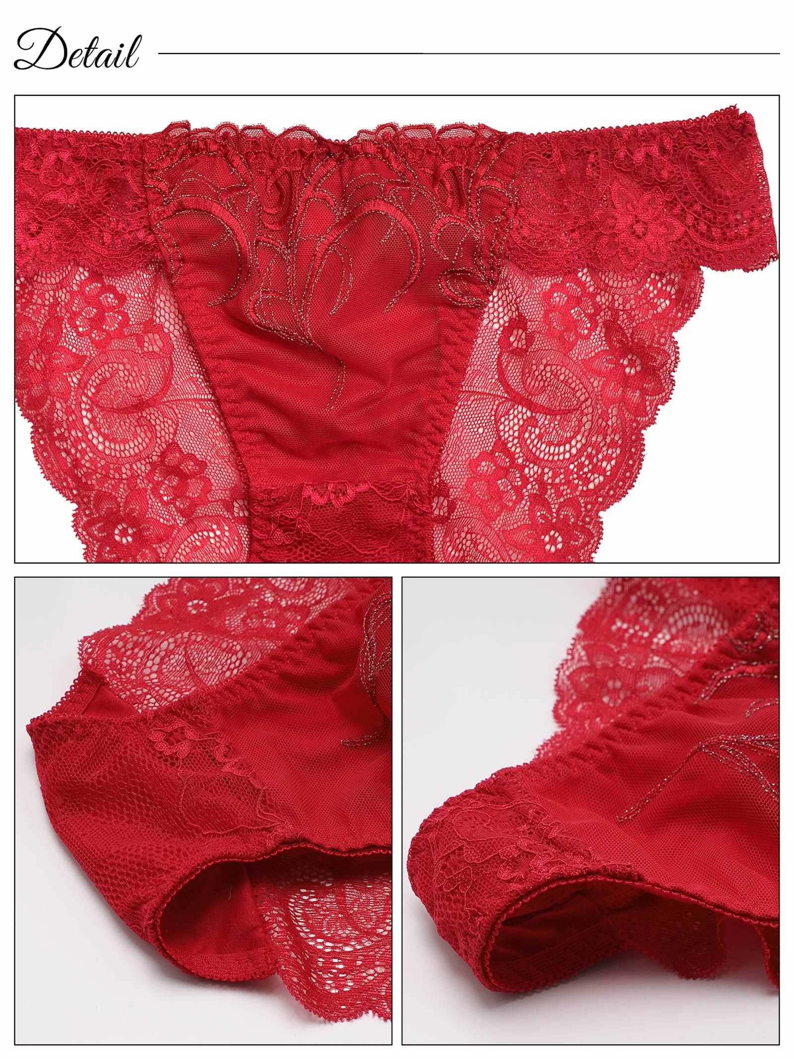 12/26新作!【3点セット】ナチュラルプティエンブロイダリーブラジャー&バック透けフルバック&Tバックショーツ