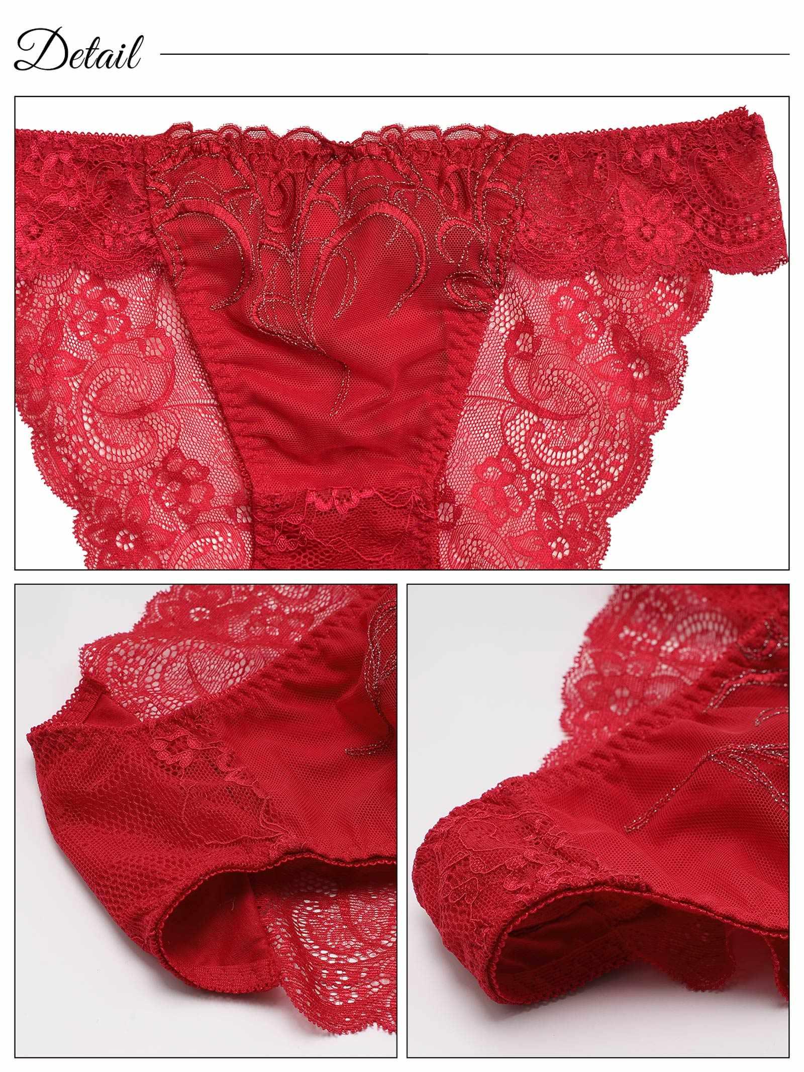 【3点セット】ナチュラルプティエンブロイダリーブラジャー&バック透けフルバックショーツ&Tバックショーツ - 【公式】247Lingerie