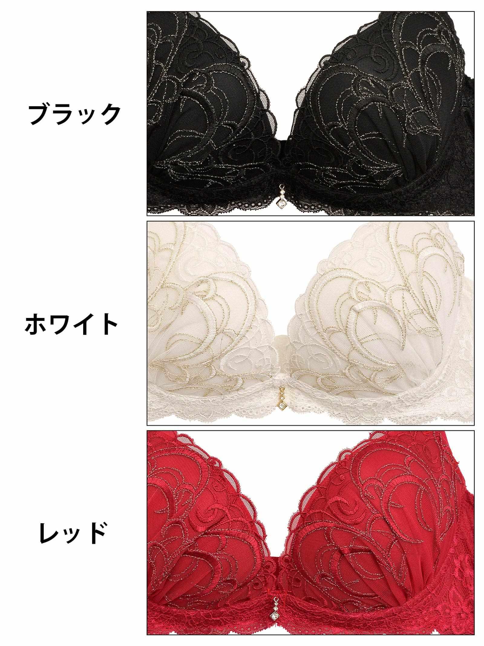 【3点セット】ナチュラルプティエンブロイダリーブラジャー&バック透けフルバックショーツ&Tバックショーツ - 【公式】247Lingerie