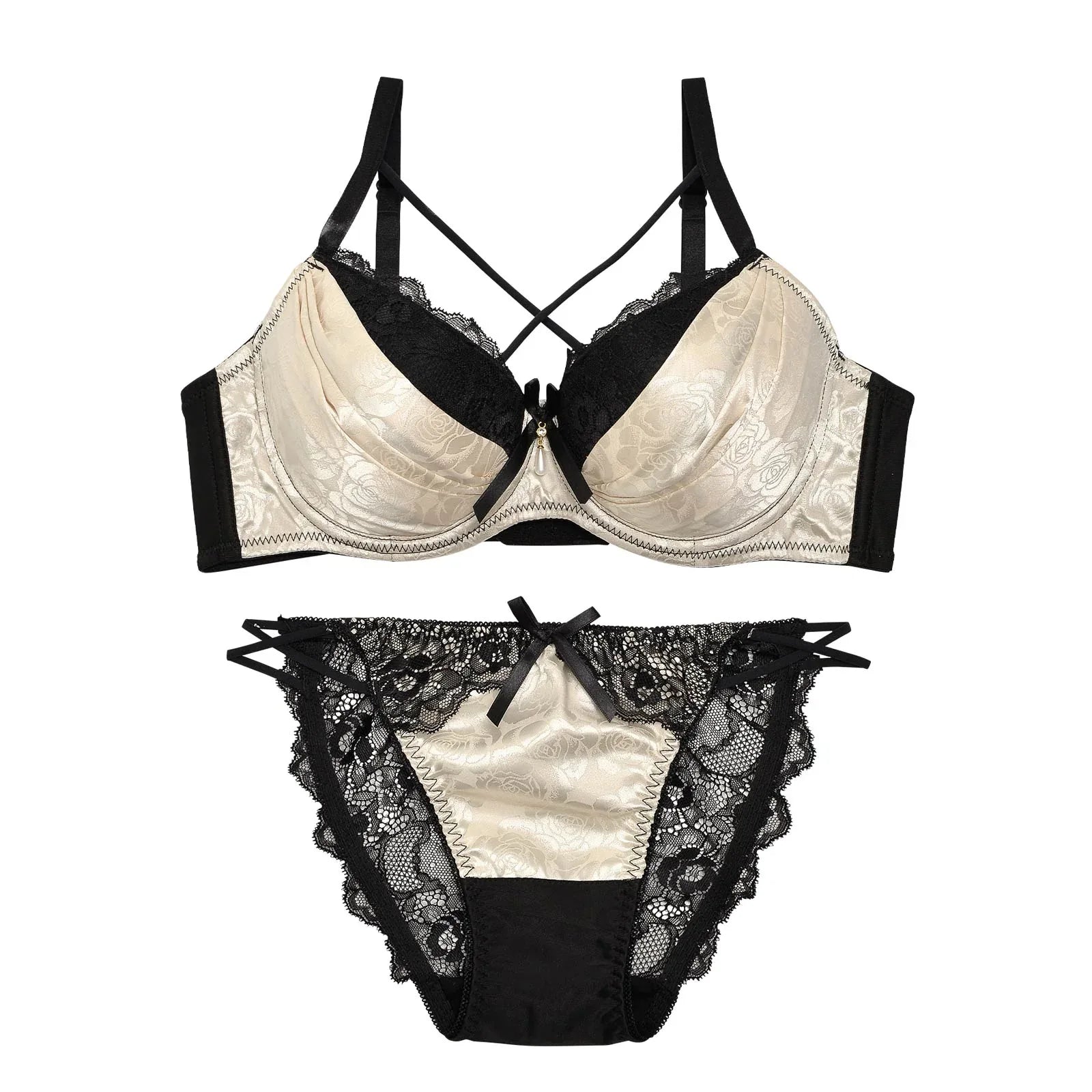 1/20再販!【三上悠亜着用】【EFサイズ】グロリアローズブラジャー&バック透けフルバックショーツ - 【公式】247Lingerie