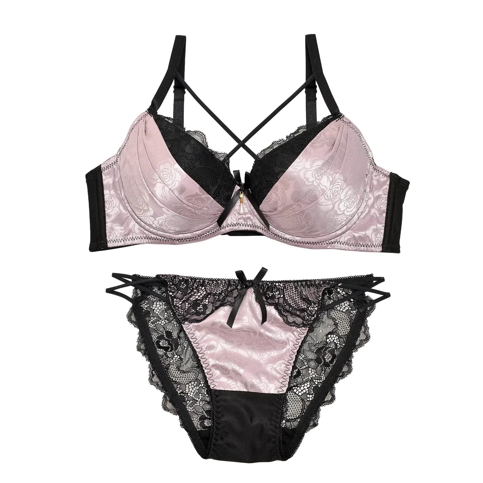 1/20再販!【三上悠亜着用】【EFサイズ】グロリアローズブラジャー&バック透けフルバックショーツ - 【公式】247Lingerie