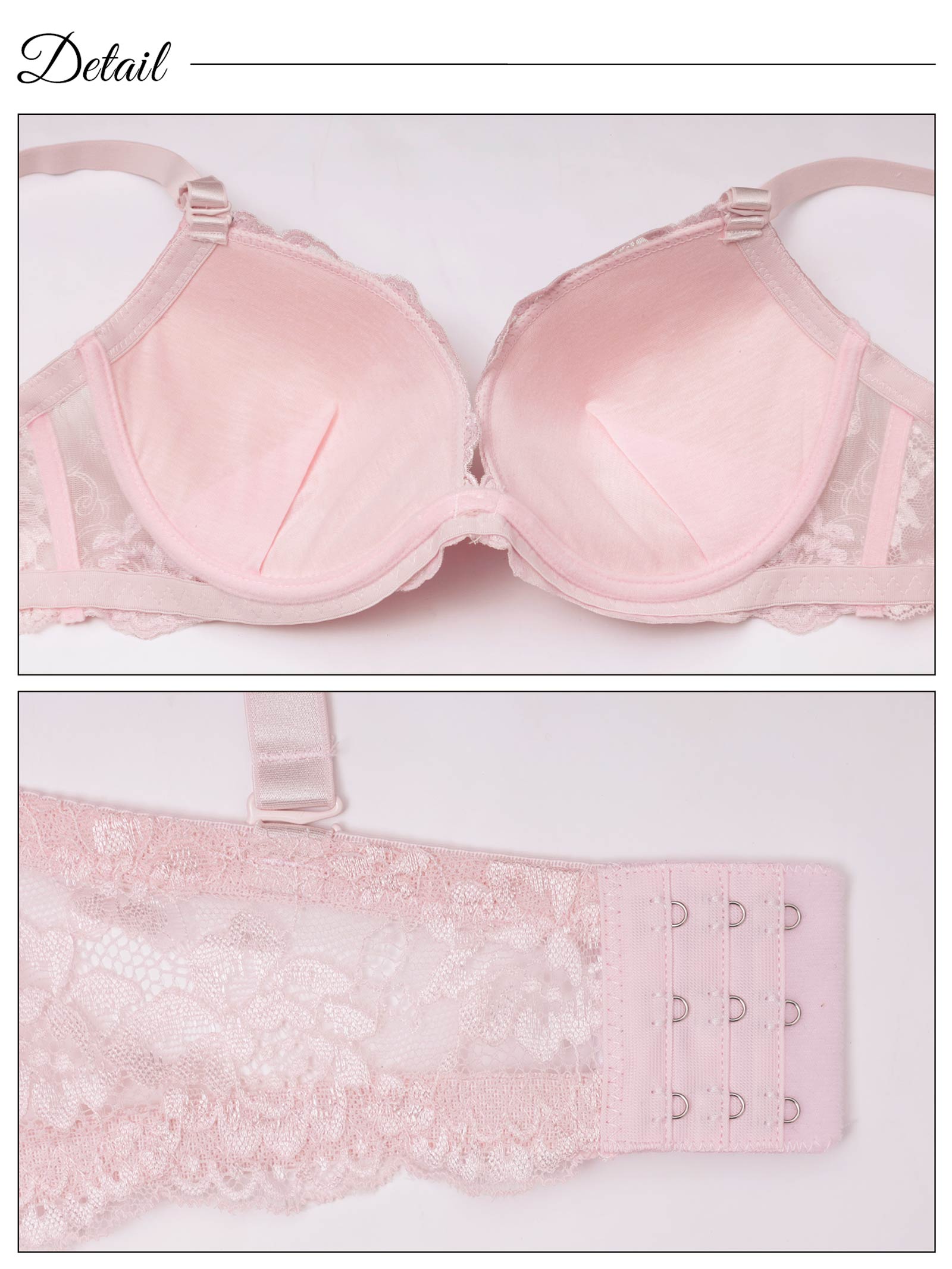 【三上悠亜着用】【EFサイズ】パステルレースxヌーディーブラジャー&バック透けフルバックショーツ