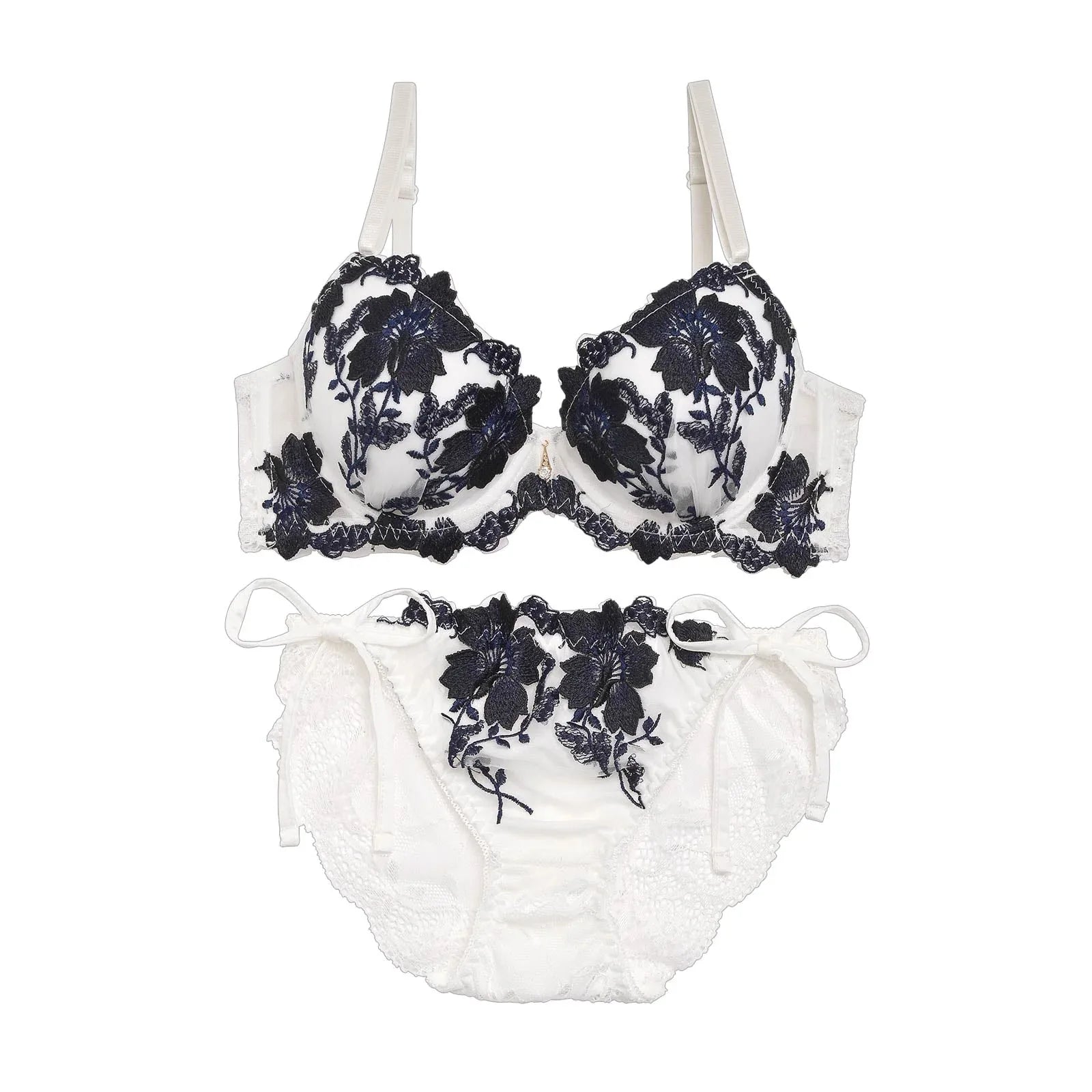 2/20再販!【三上悠亜着用】グラジオラスflowerレースブラジャー&サイド紐バック透けフルバックショーツ - 【公式】247Lingerie