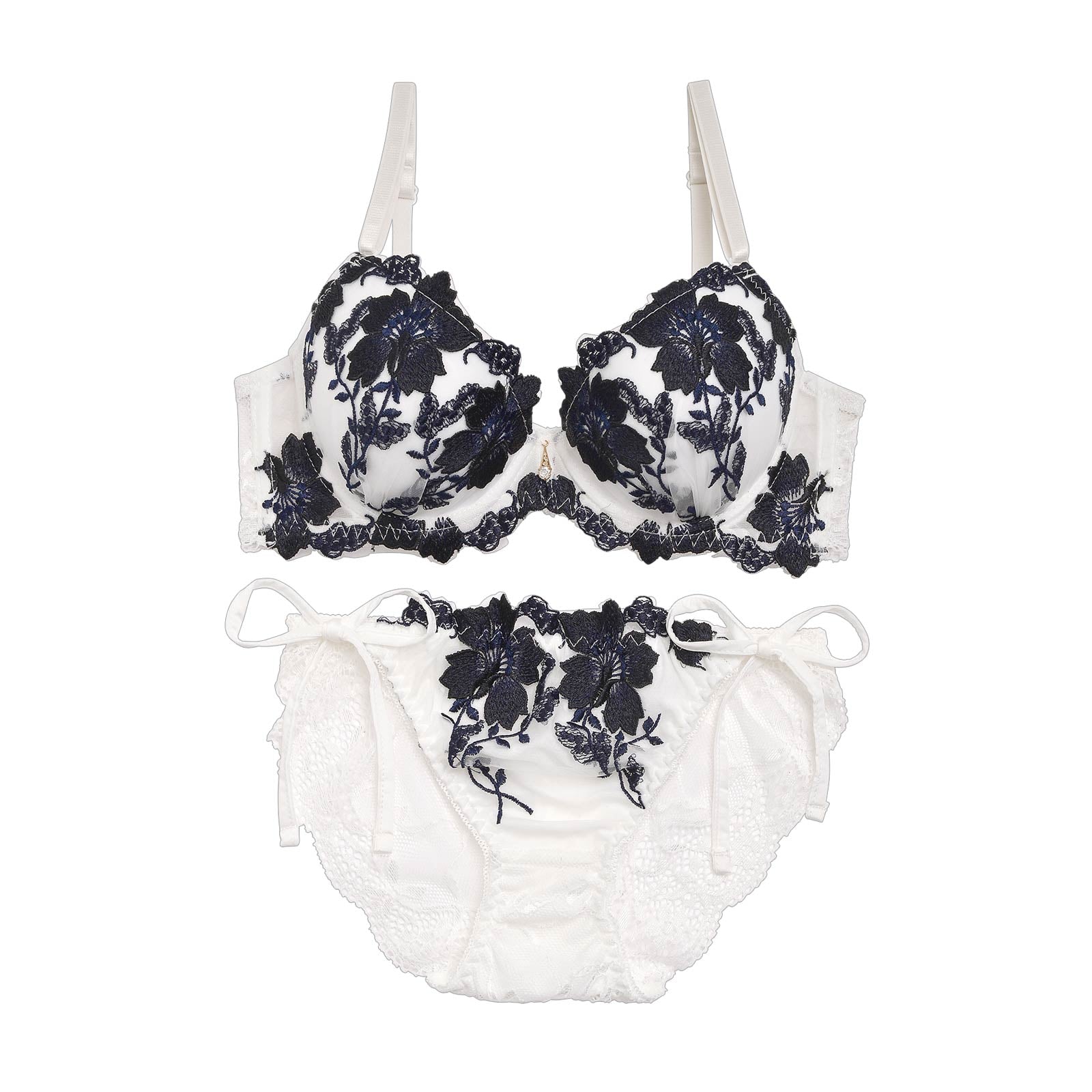 【三上悠亜ちゃん着用】グラジオラスflowerレースブラジャー&サイド紐・バック透けフルバックショーツ