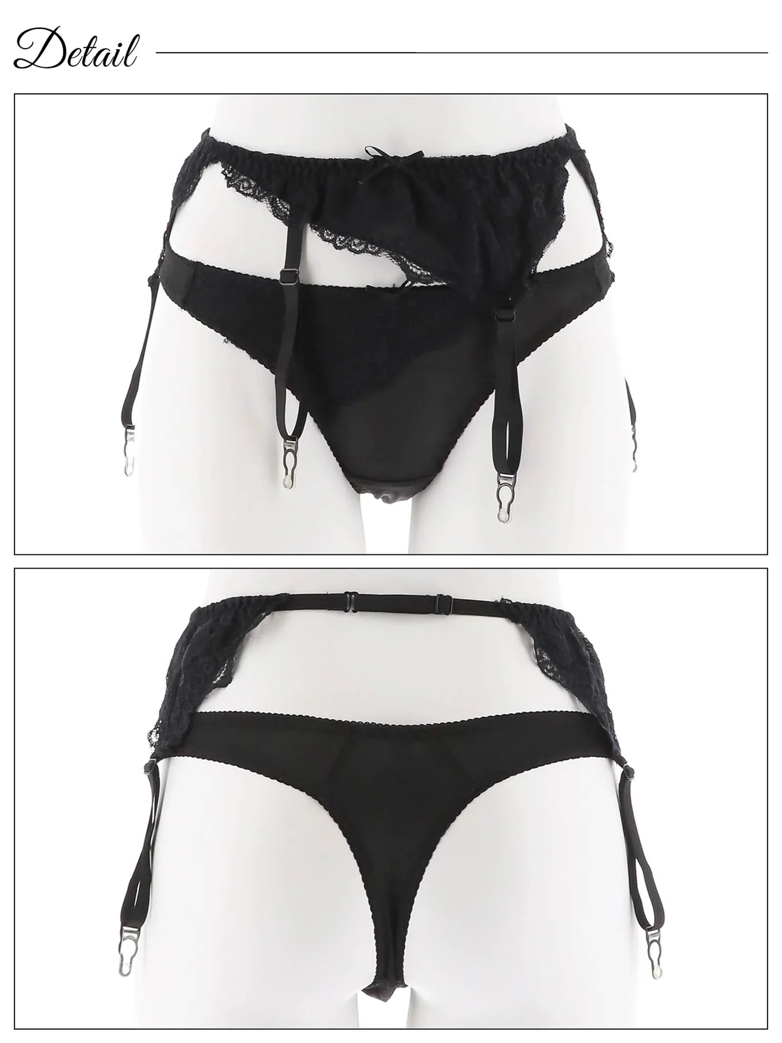 1/15再販!アシンメトリーレースガーターベルト&Tバック - 【公式】247Lingerie