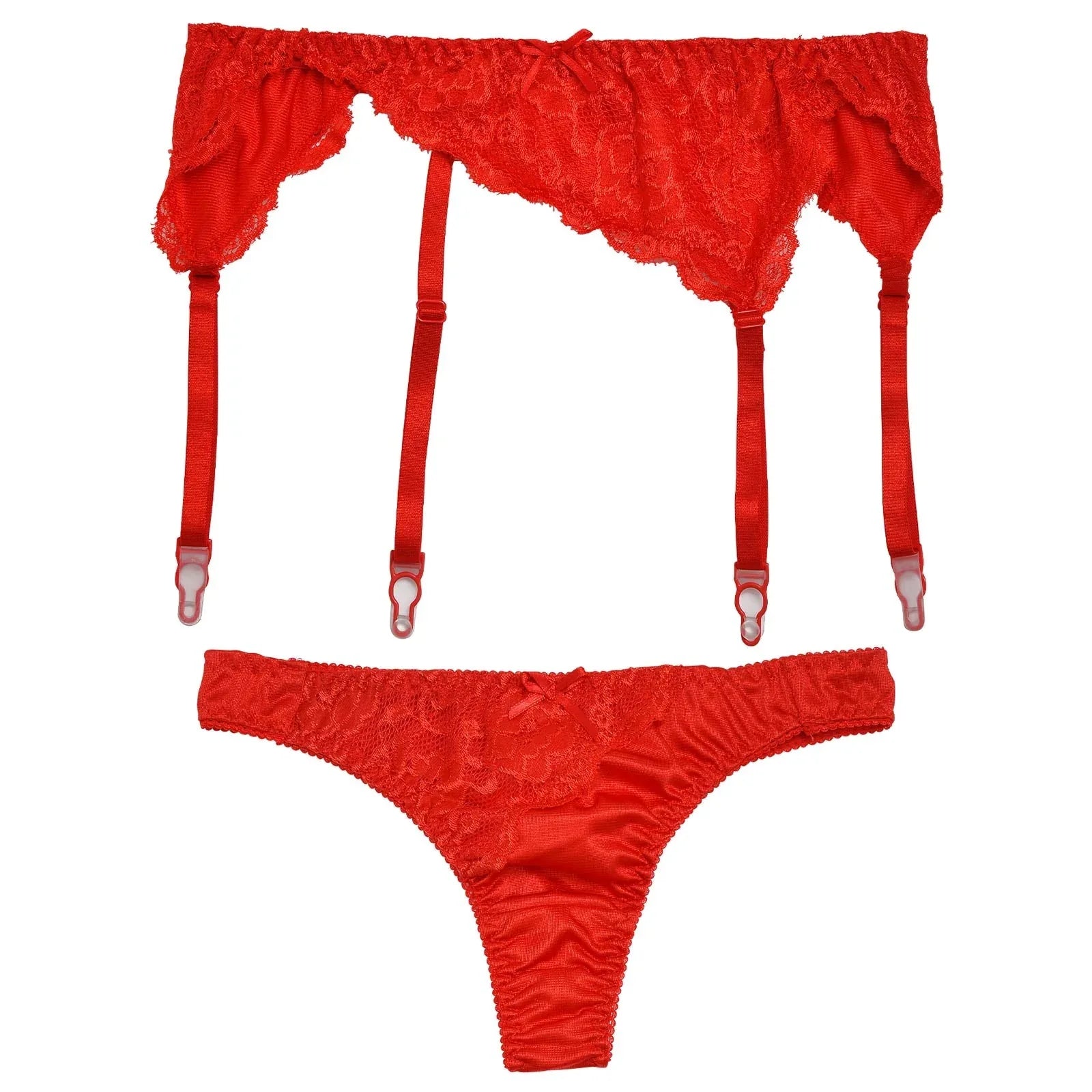 1/15再販!アシンメトリーレースガーターベルト&Tバック - 【公式】247Lingerie