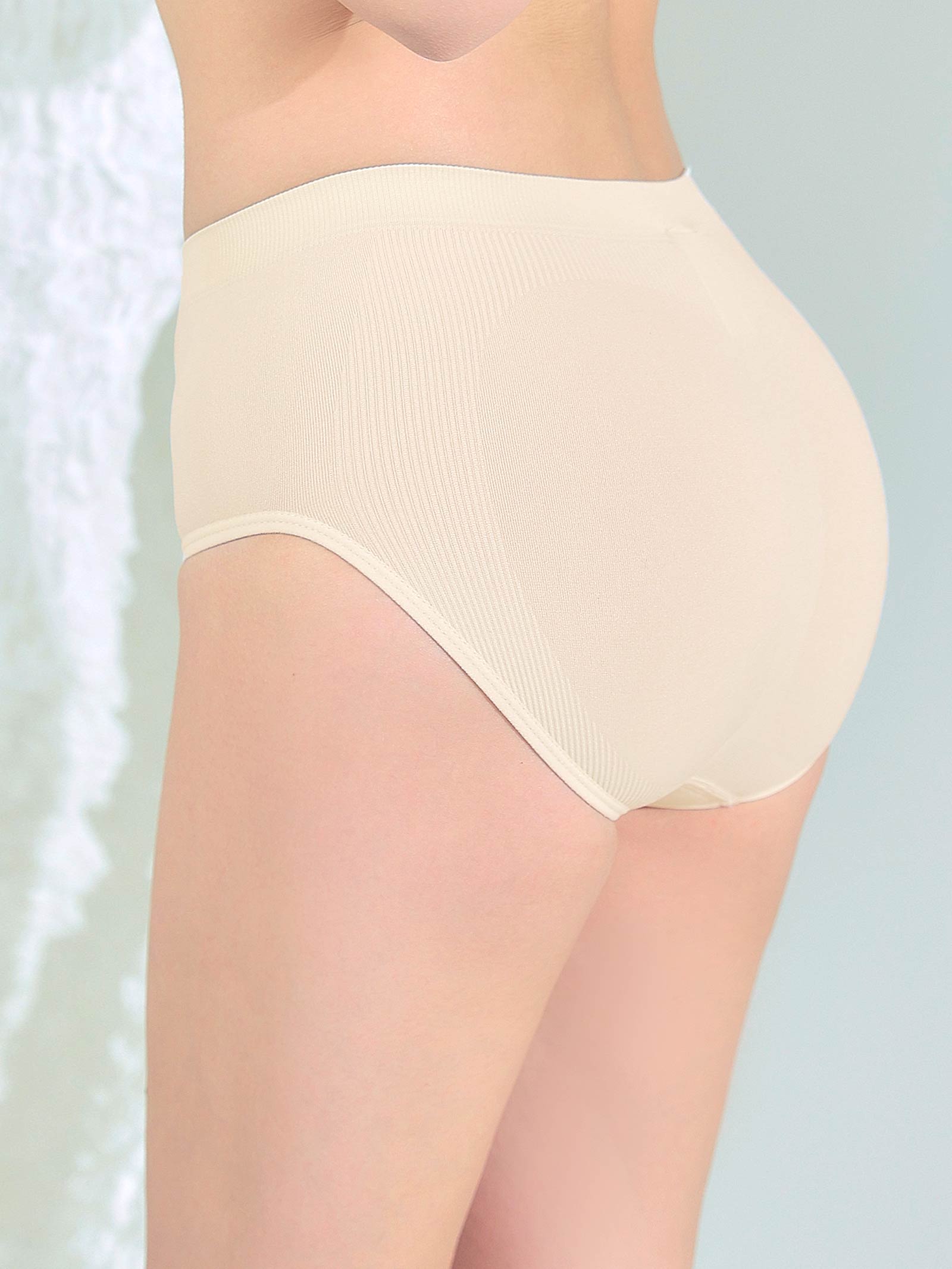 5/17新作!ワンカラーベーシックリブ単品補正下着