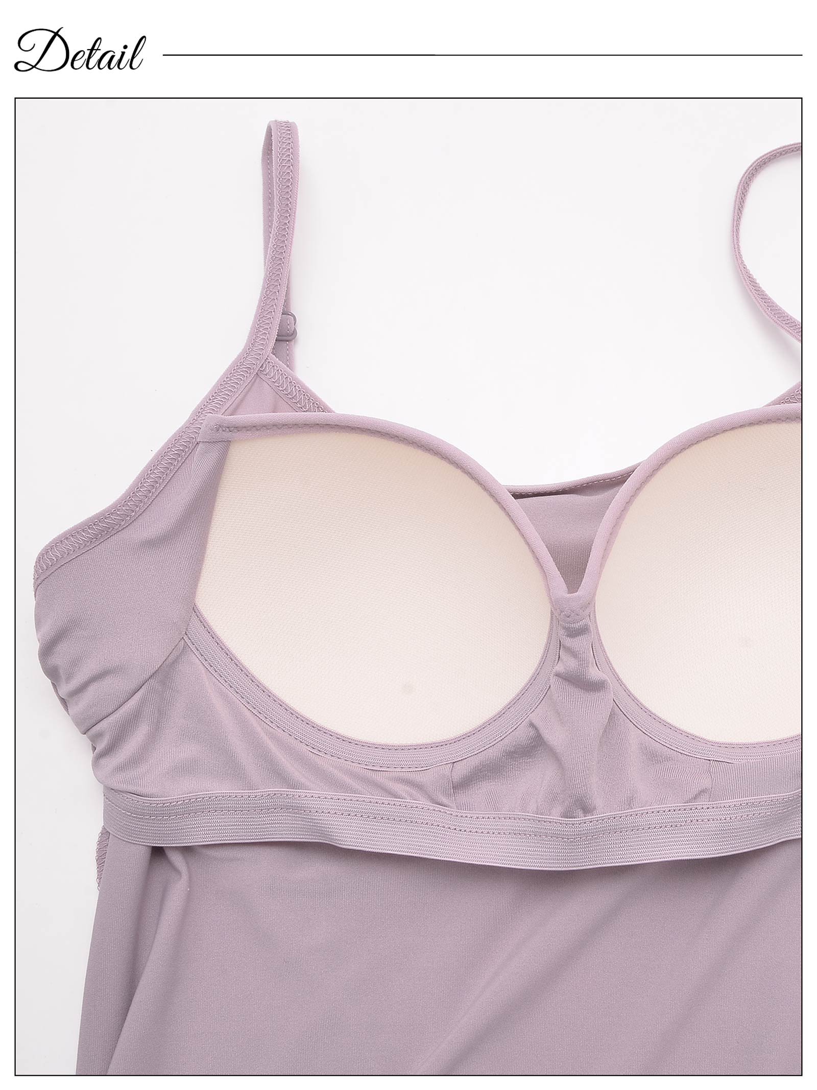 4/21新作!ワンカラースムースカップ付きキャミソール