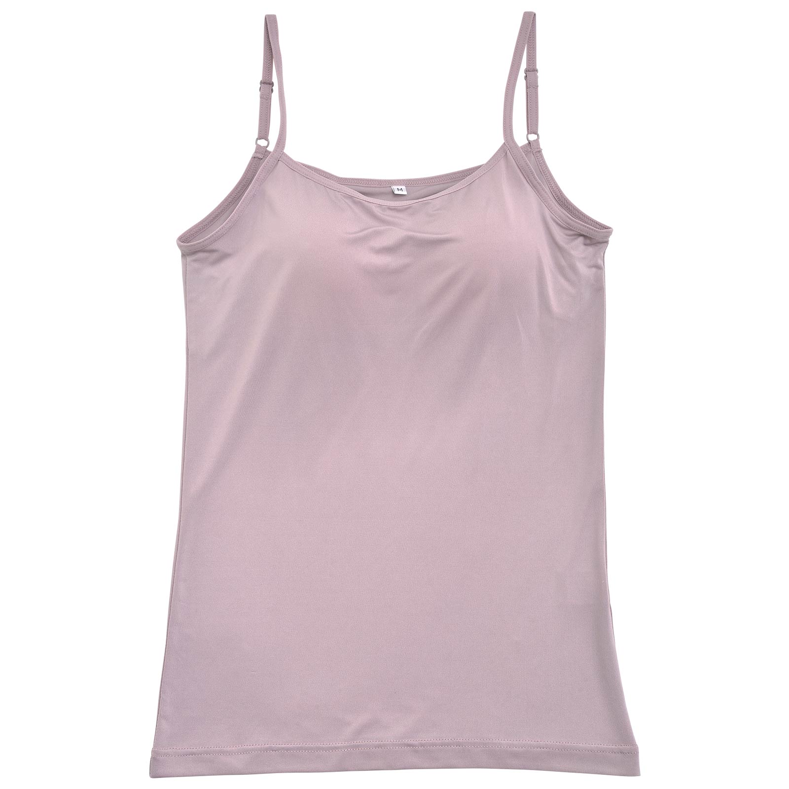 ワンカラースムースカップ付きキャミソール