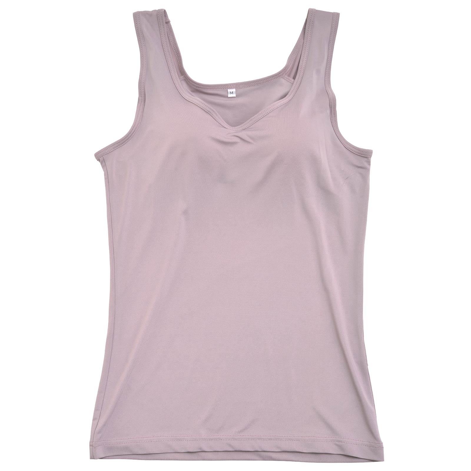 ワンカラースムースカップ付きタンクトップ