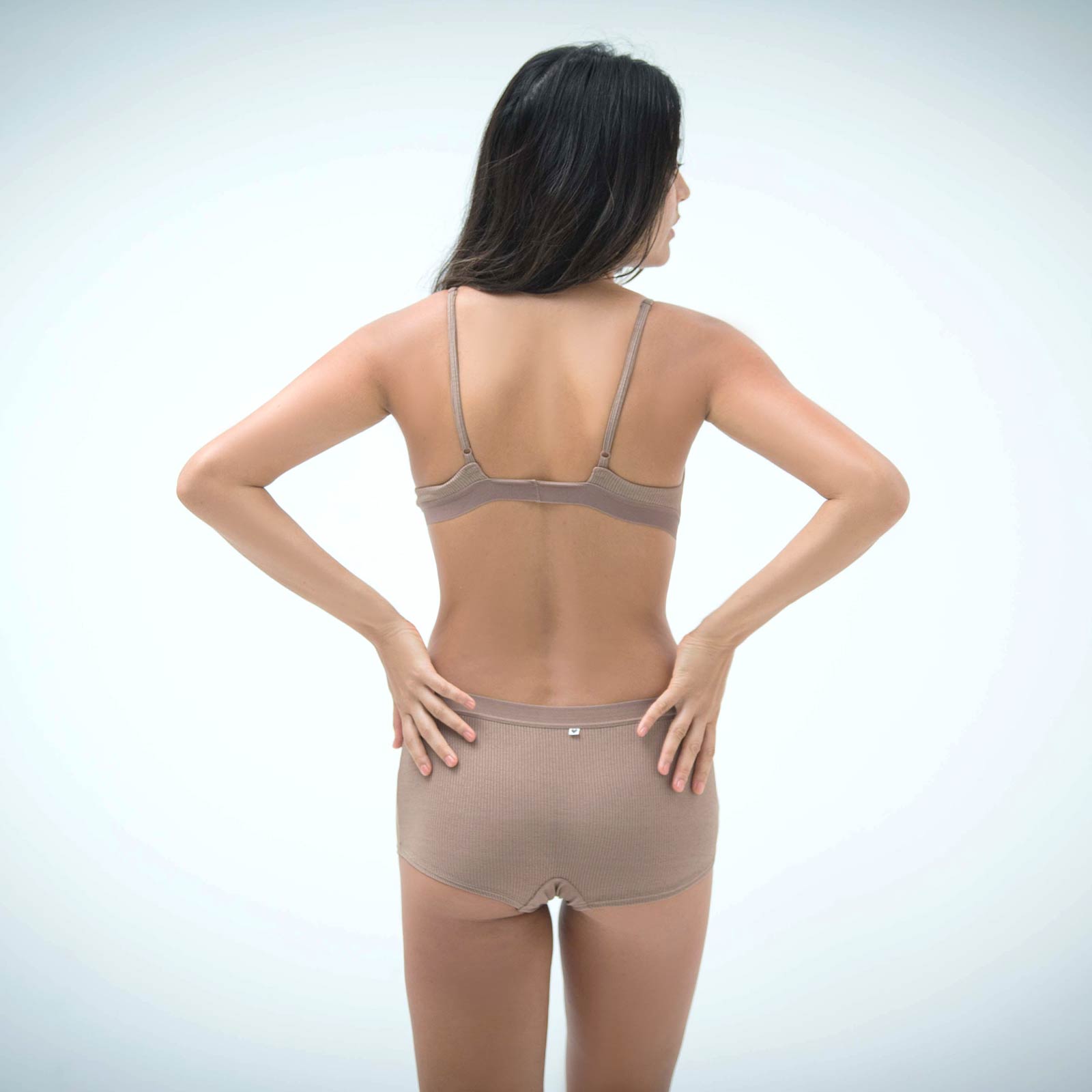 【mikomori】≪50%OFF≫Rib Triangle Bralette リブトライアングルブラレット【BAILA4月号/田中みな実着用】