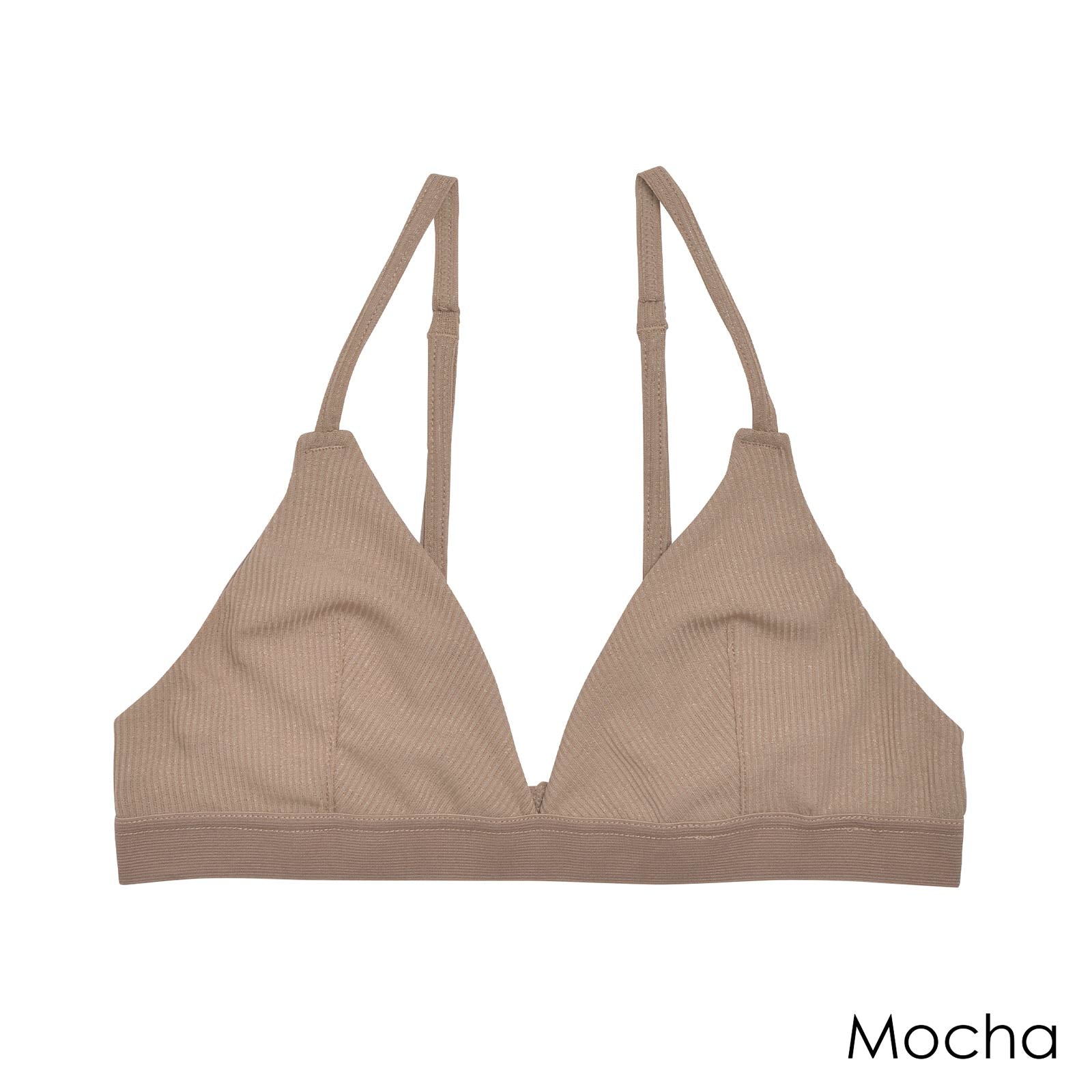【mikomori】≪50%OFF≫Rib Triangle Bralette リブトライアングルブラレット【BAILA4月号/田中みな実着用】