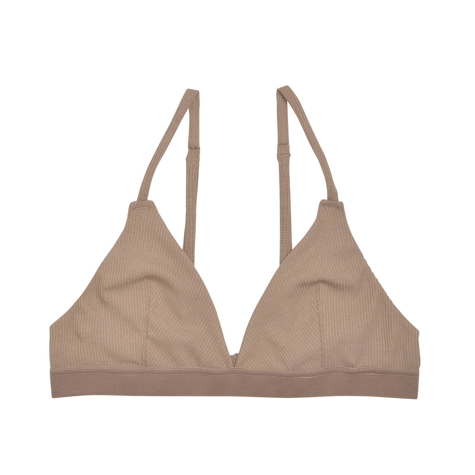 【mikomori】Rib Triangle Bralette リブトライアングルブラレット【BAILA4月号/田中みな実着用】