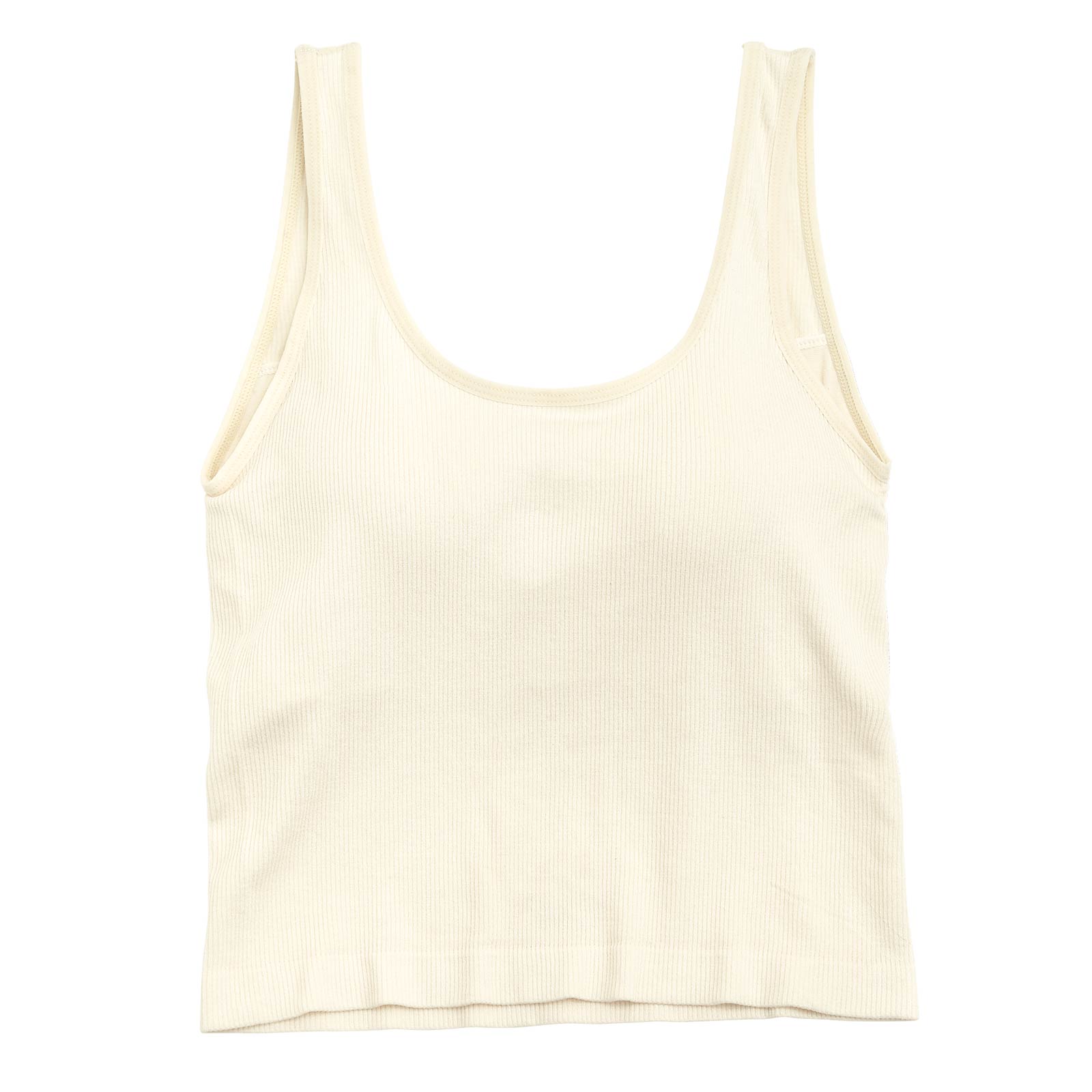 ワンカラーパイピングリブタンクトップ