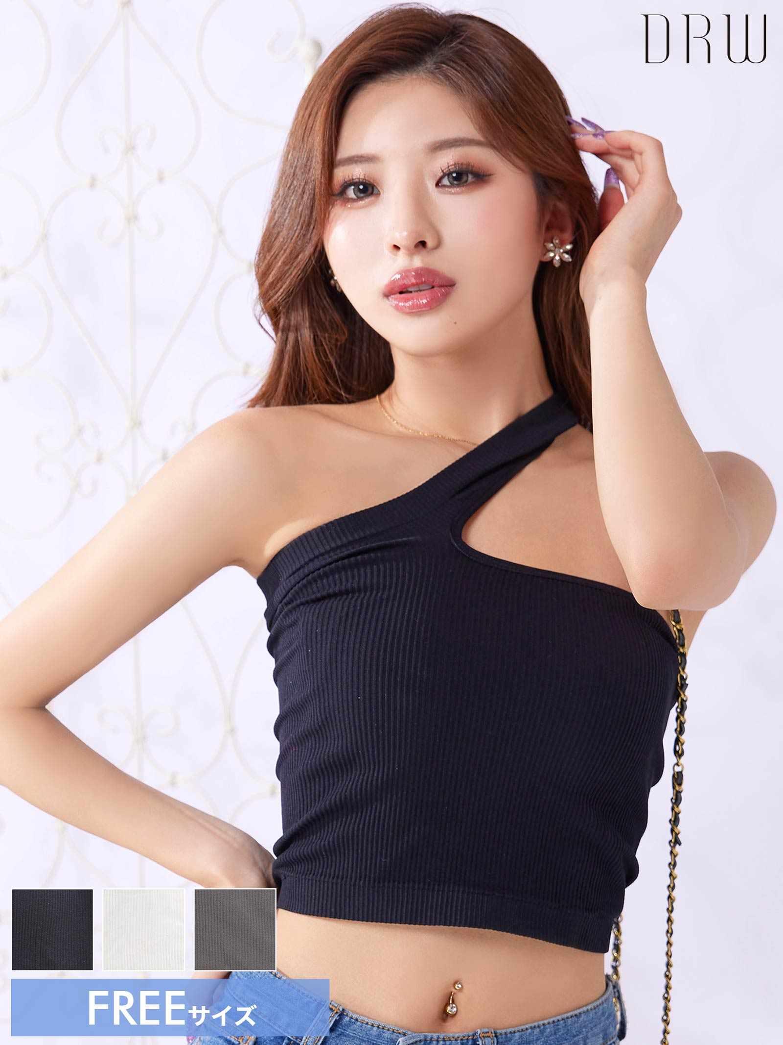 アシンメトリーカットワンショルダーキャミソール - 【公式】247Lingerie