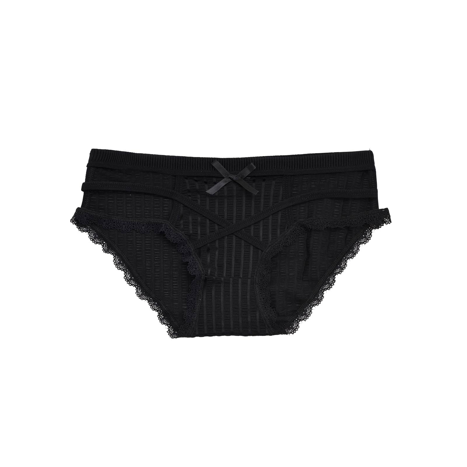 クロスリボンカットアウトフルバック単品ショーツ