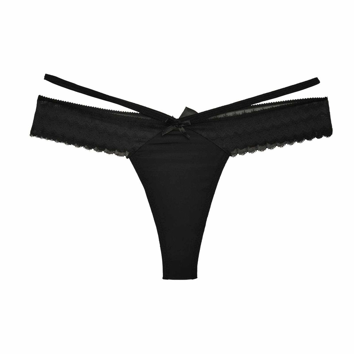 9/26再販!スカラップリボンコードTバックショーツ単品