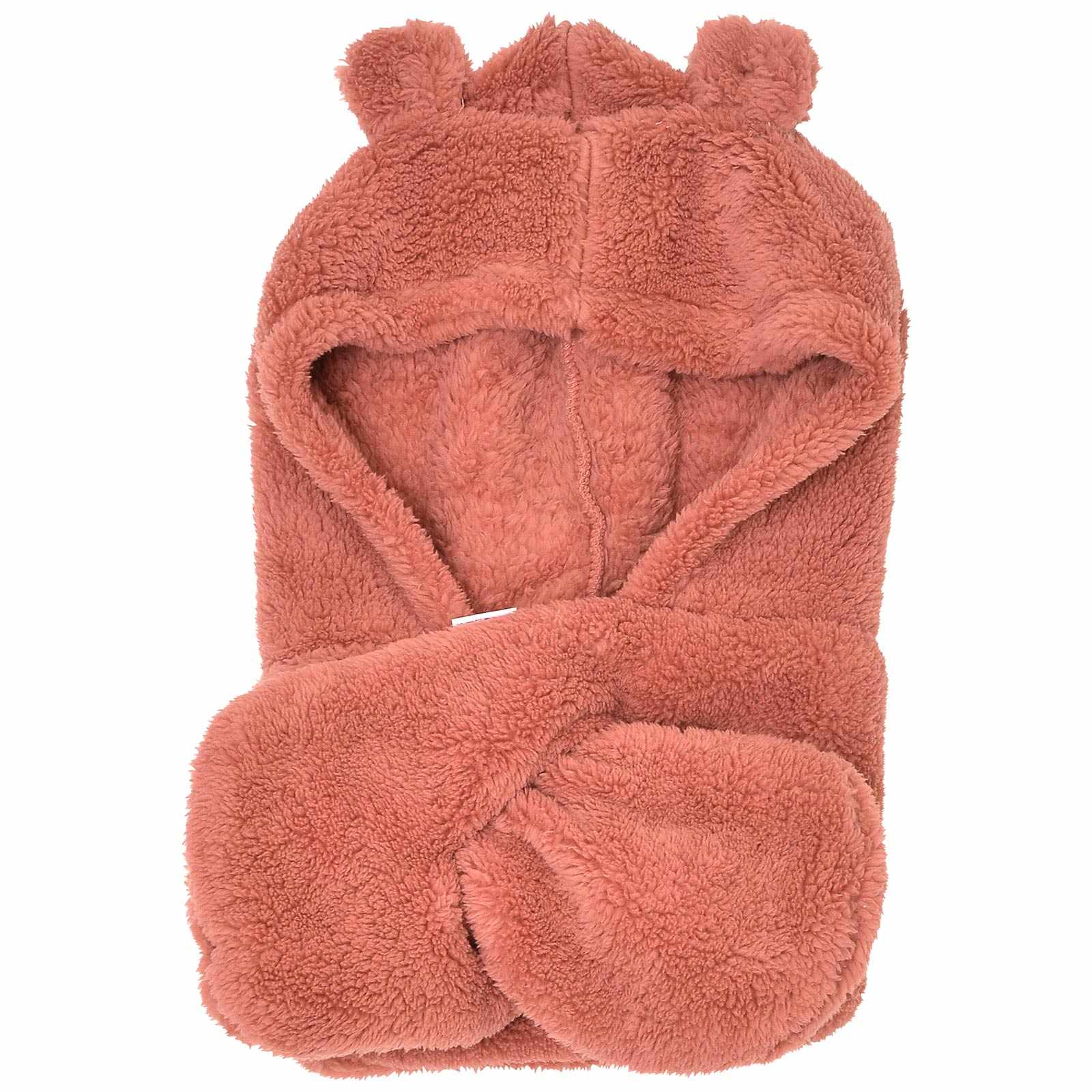 キュートベアフード付きマフラー