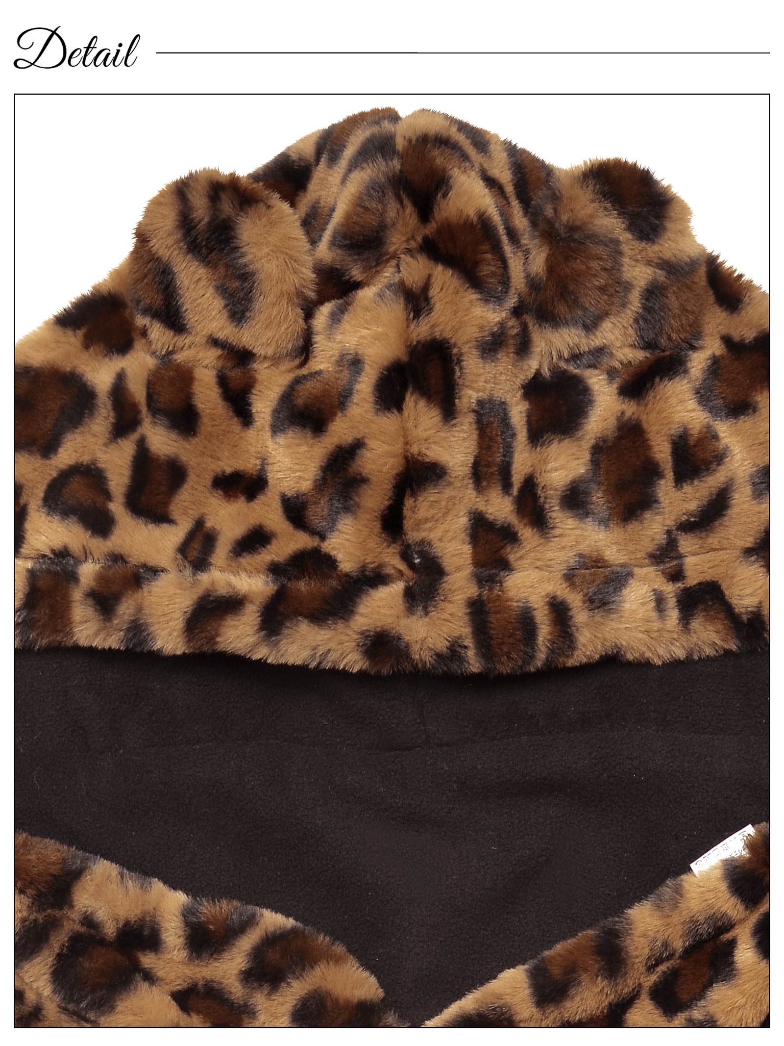 12/6新作!ふわもこレオパードフード付きマフラー