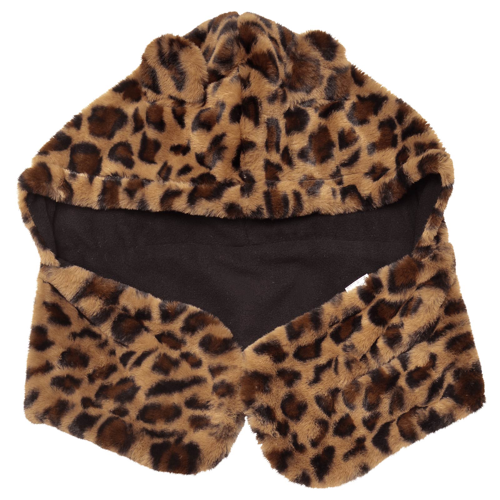 レオパードフード付きマフラー