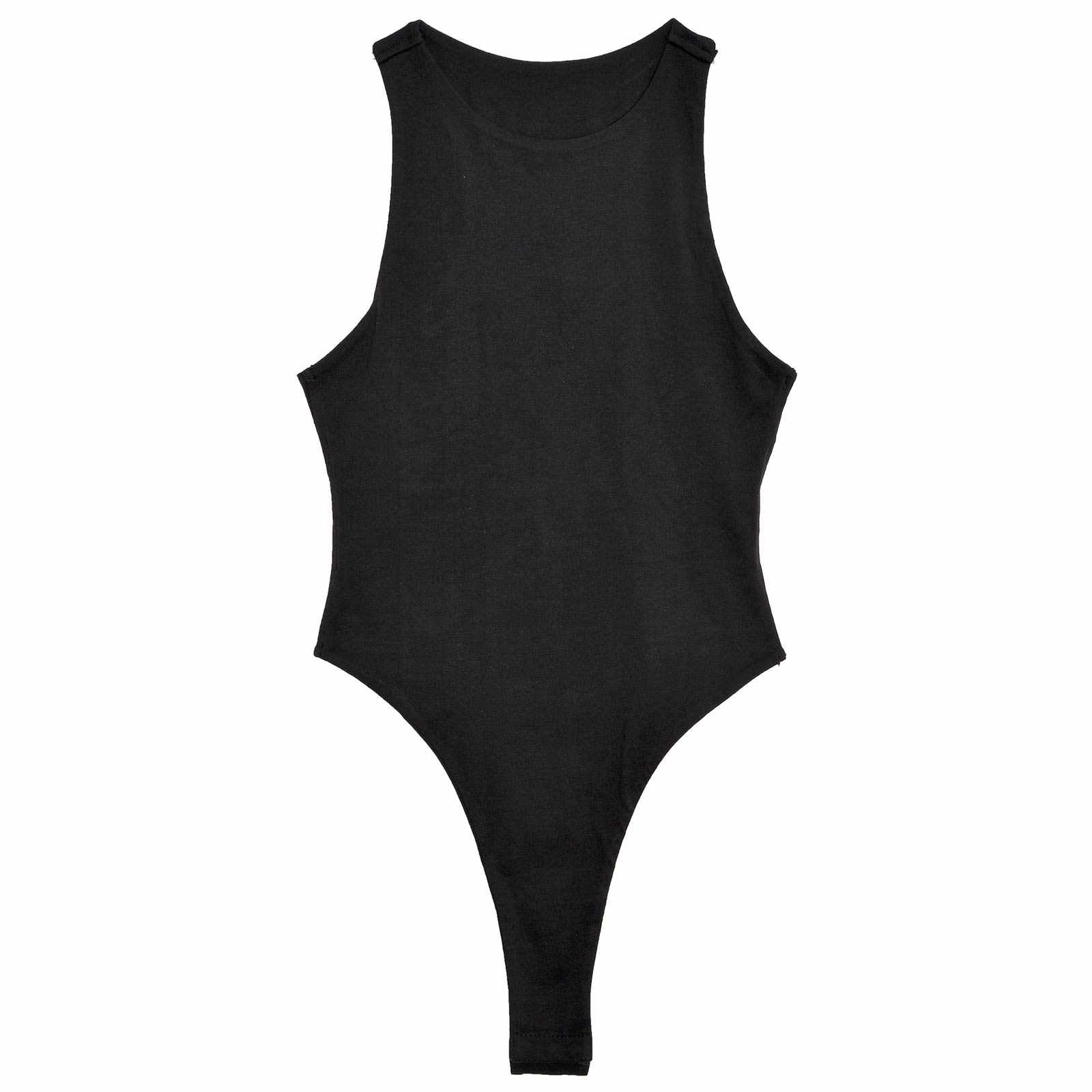 モノトーンバックホールボディスーツ