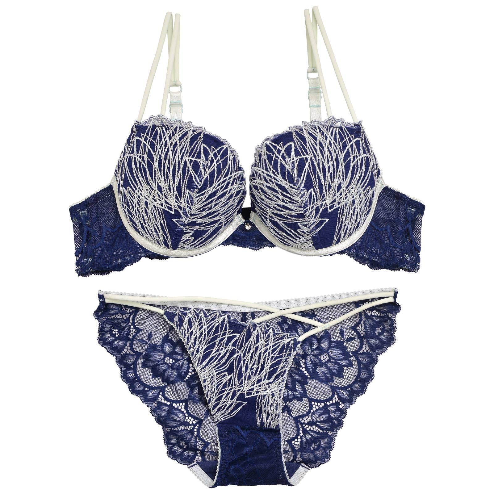 【Reinest】リュミエールブルジェオンブラジャー&バック透けフルバックショーツ