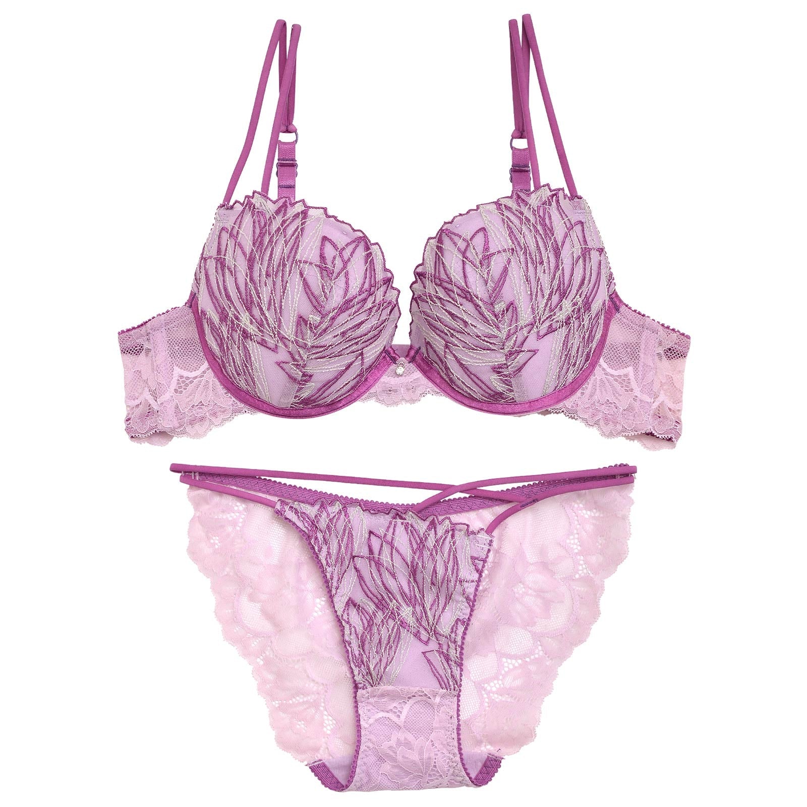 【Reinest】リュミエールブルジェオンブラジャー&バック透けフルバックショーツ