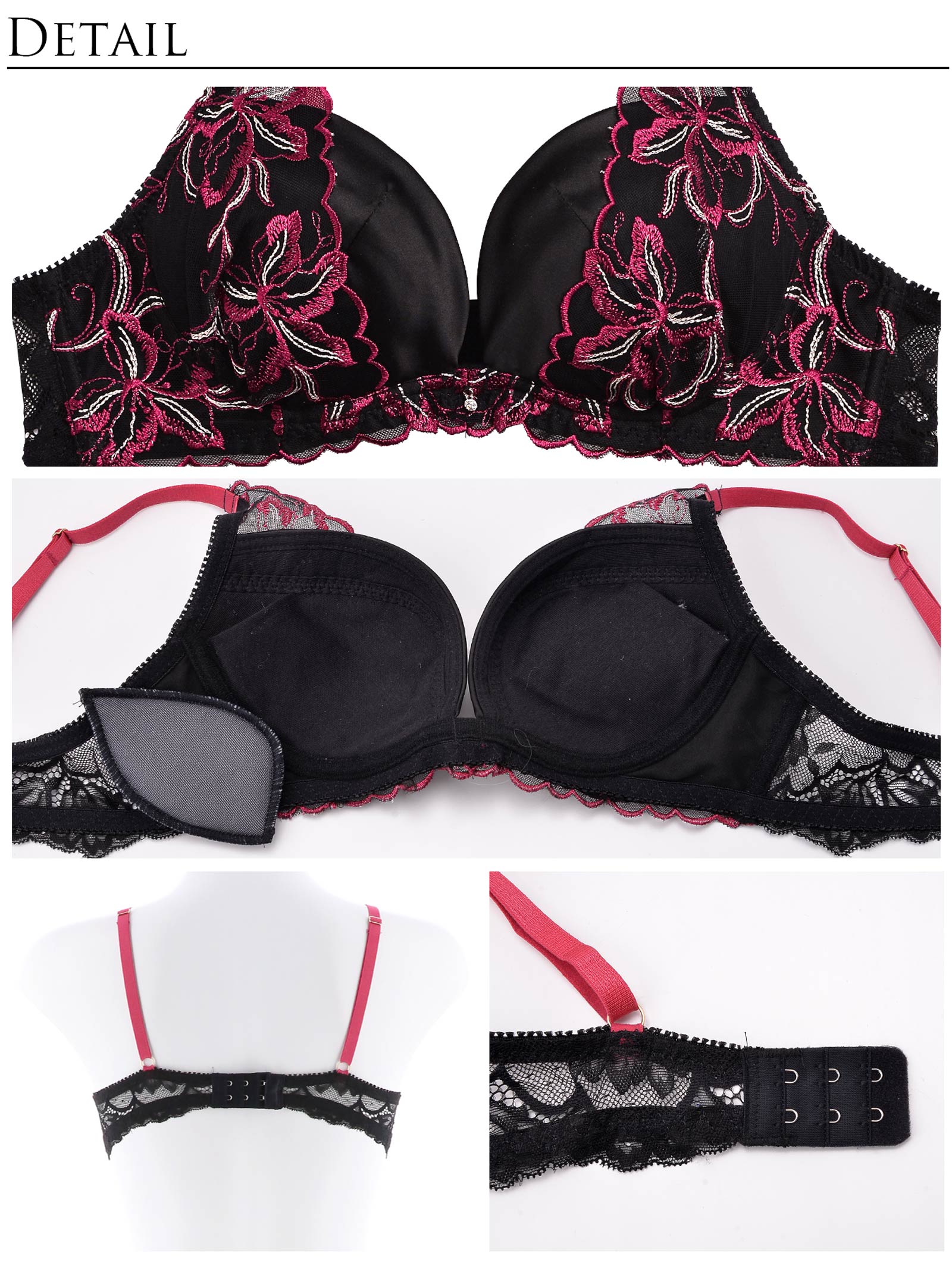 5/3新作!【Reinest】アドラーブルフラワーブラジャー&サイド紐バック透けフルバックショーツ