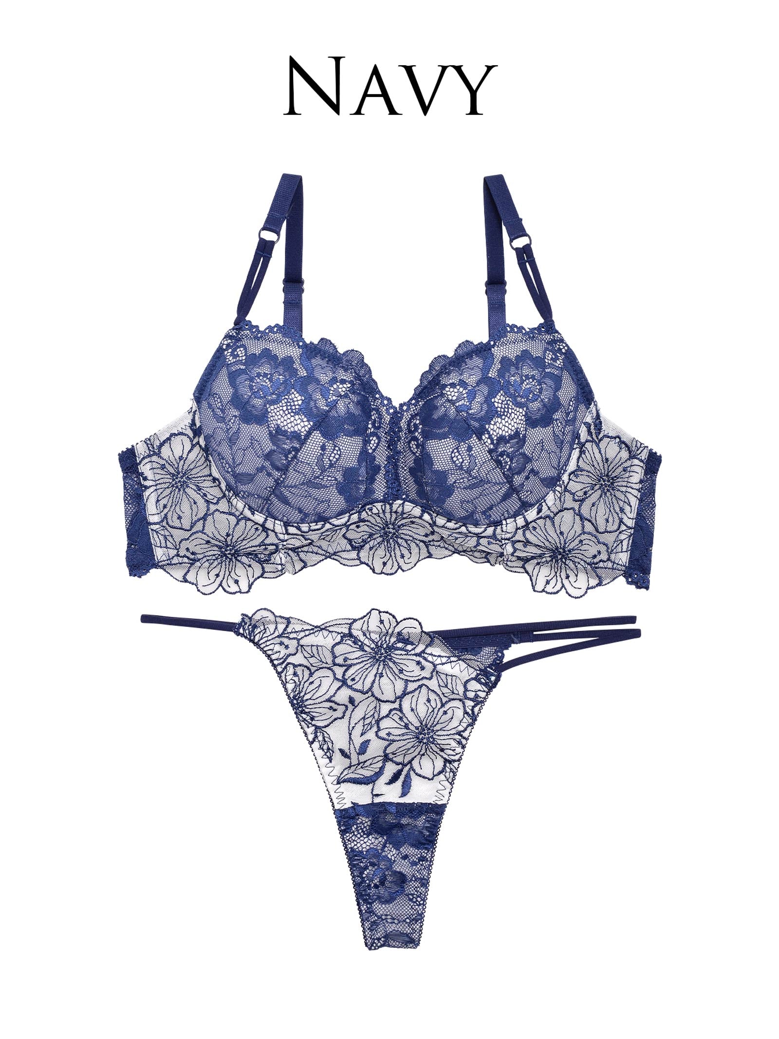 1/31再販!キムボラム着用【Reinest】SEXYレース花柄ブラジャー&バック透けTバックショーツ - 【公式】247Lingerie