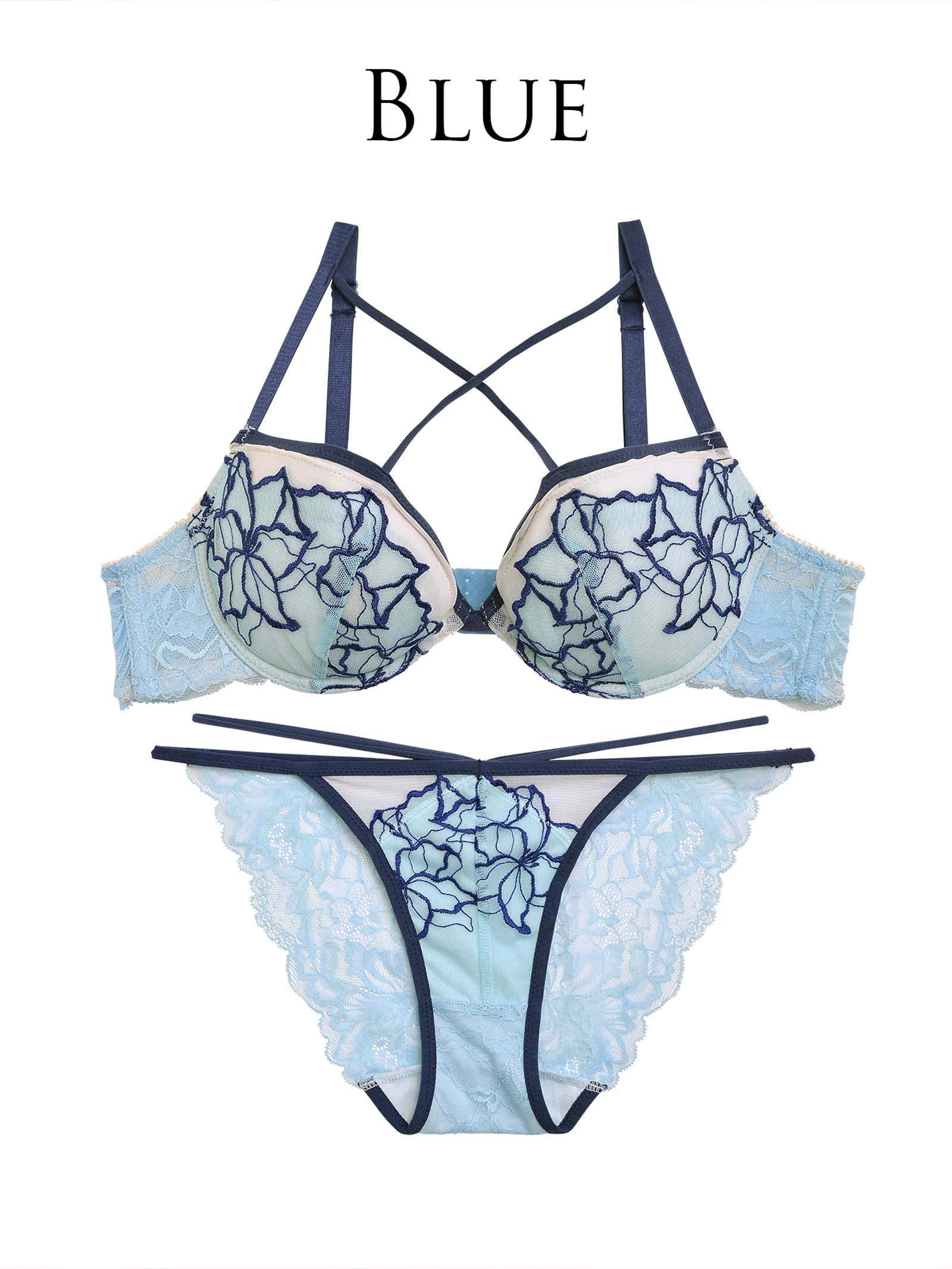 6/5新作!【Reinest】ベルフルールコードブラジャー&バック透けフルバックショーツ