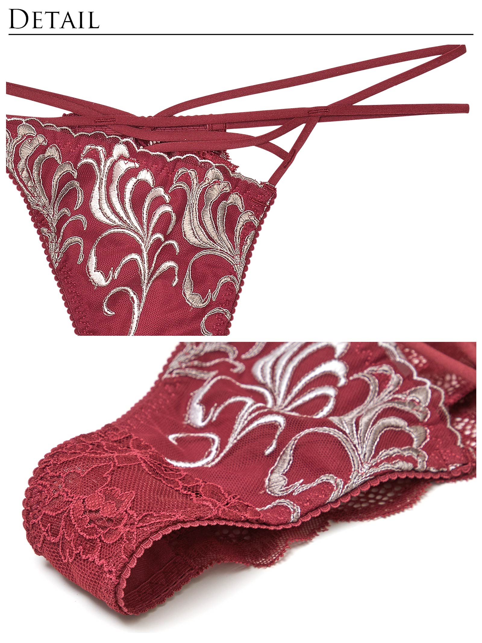 12/25新作!【Reinest】ボタニカルビューティーリーフブラジャー&バック透けTバックショーツ