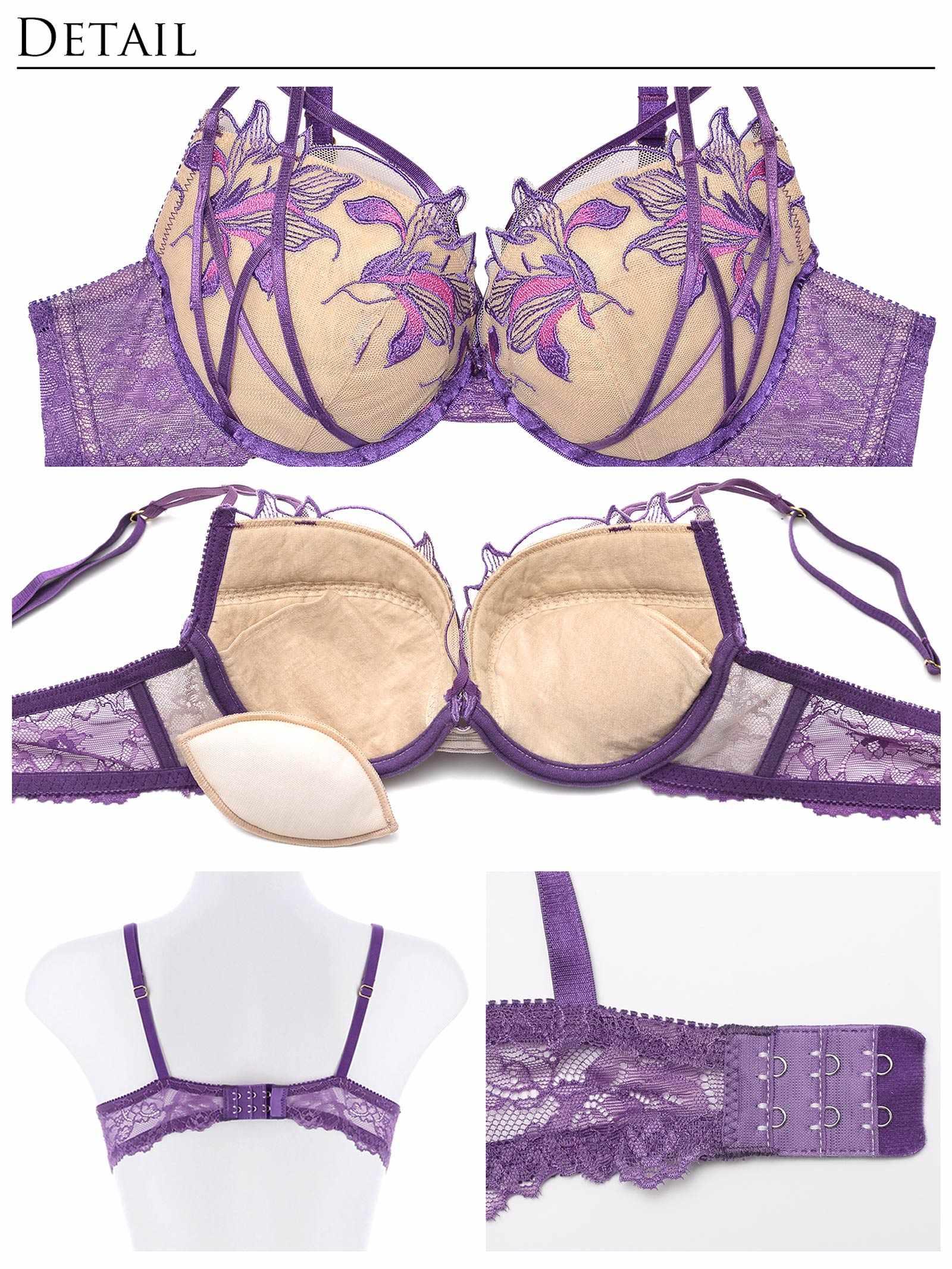 【Reinest】アンティークリリーコードブラジャー&バック透けフルバックショーツ - 【公式】247Lingerie