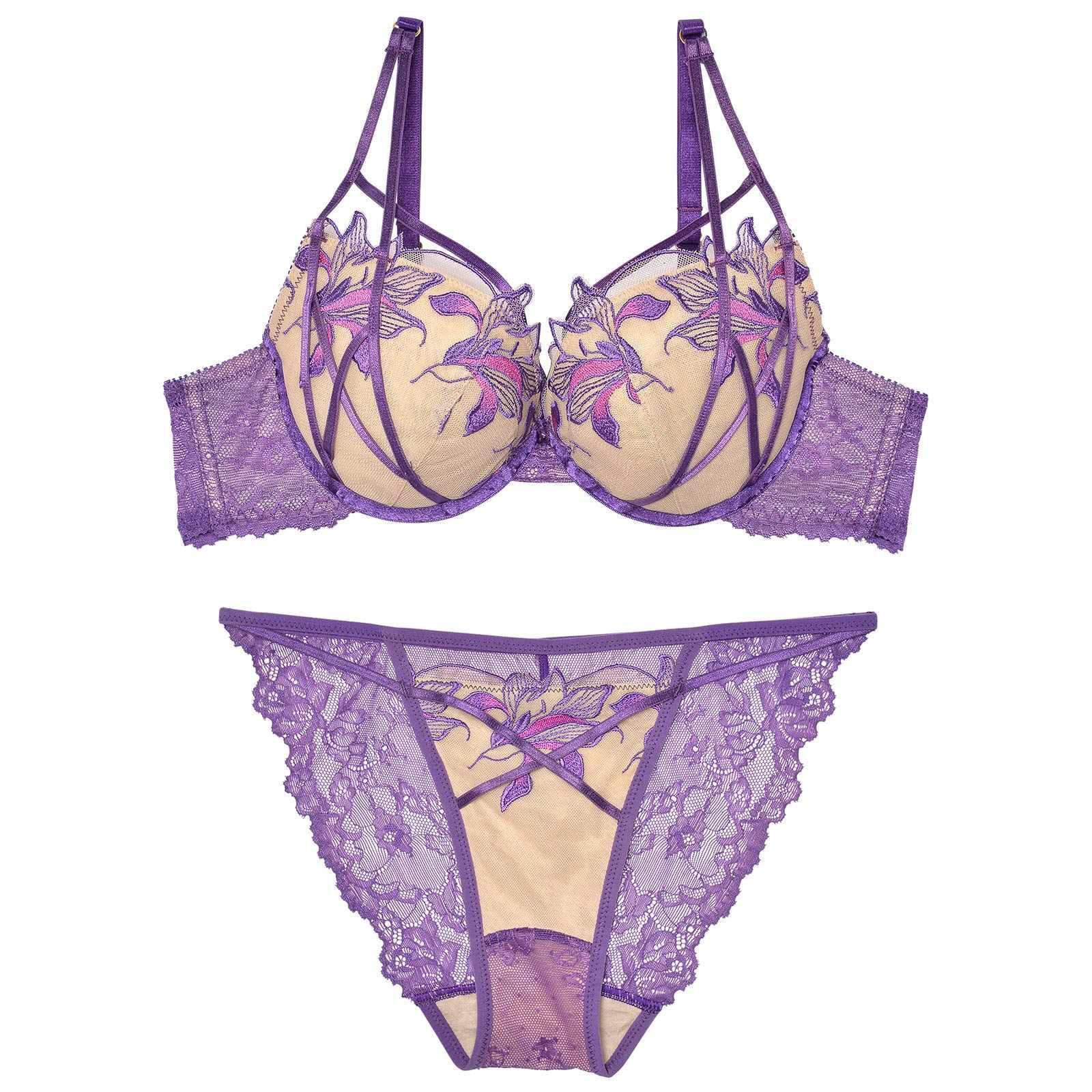 【Reinest】アンティークリリーコードブラジャー&バック透けフルバックショーツ - 【公式】247Lingerie