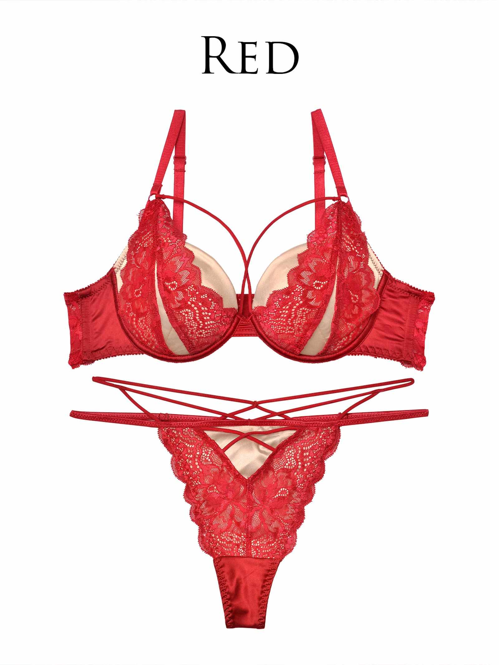 1/22新作!【Reinest】ロマンスハートレーシィブラジャー&バック透けTバックショーツ